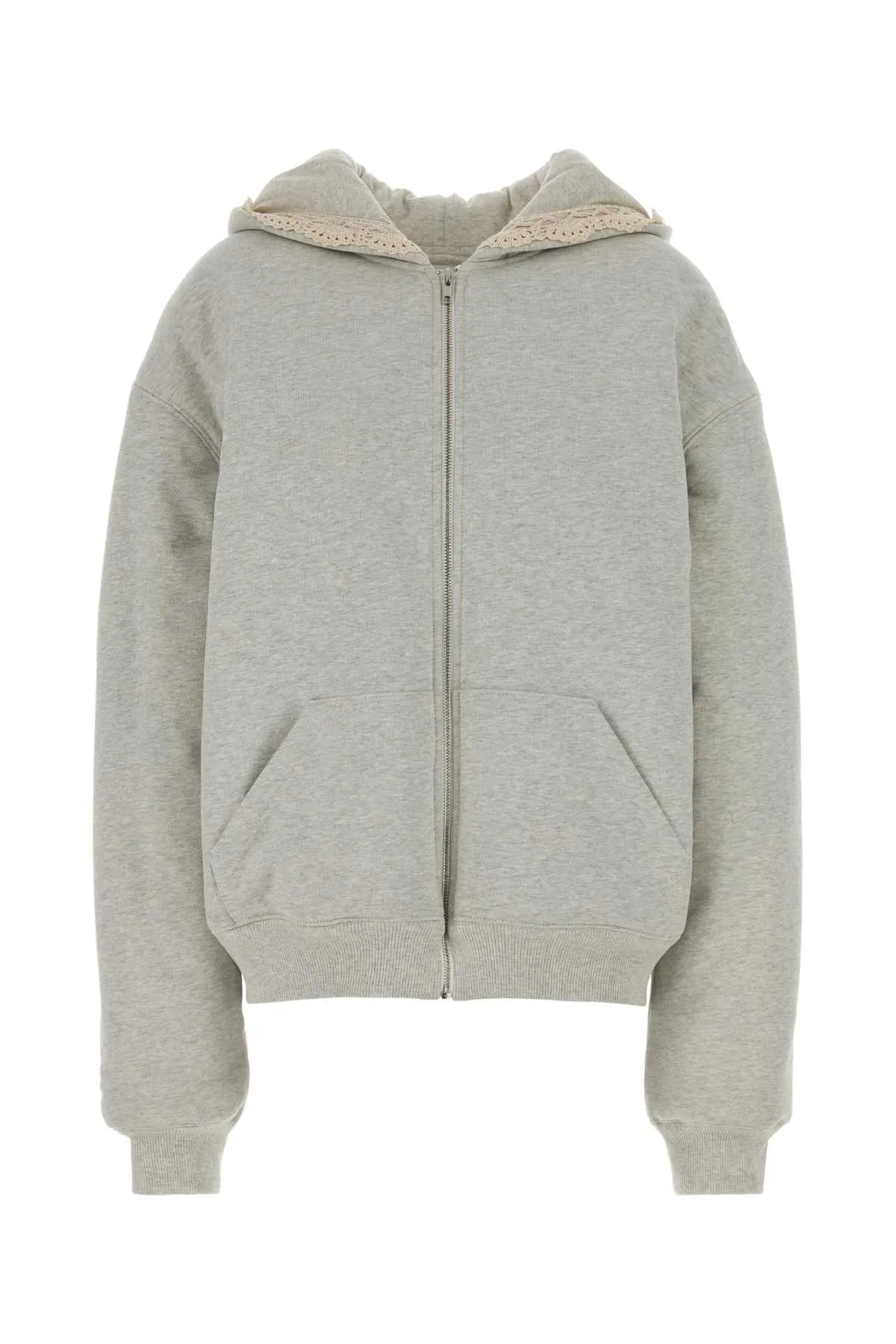 MELANGE GREY COTTON OVERSIZE SWEATSHIRT sold by Lord & Taylor