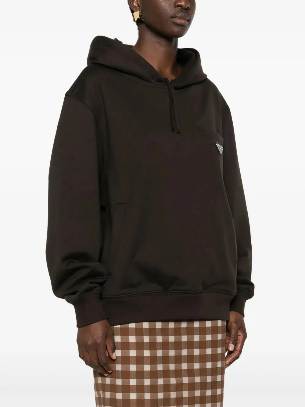 COTTON HOODIE WITH TRIANGLE LOGO sold by Lord & Taylor product image thumbnail 3