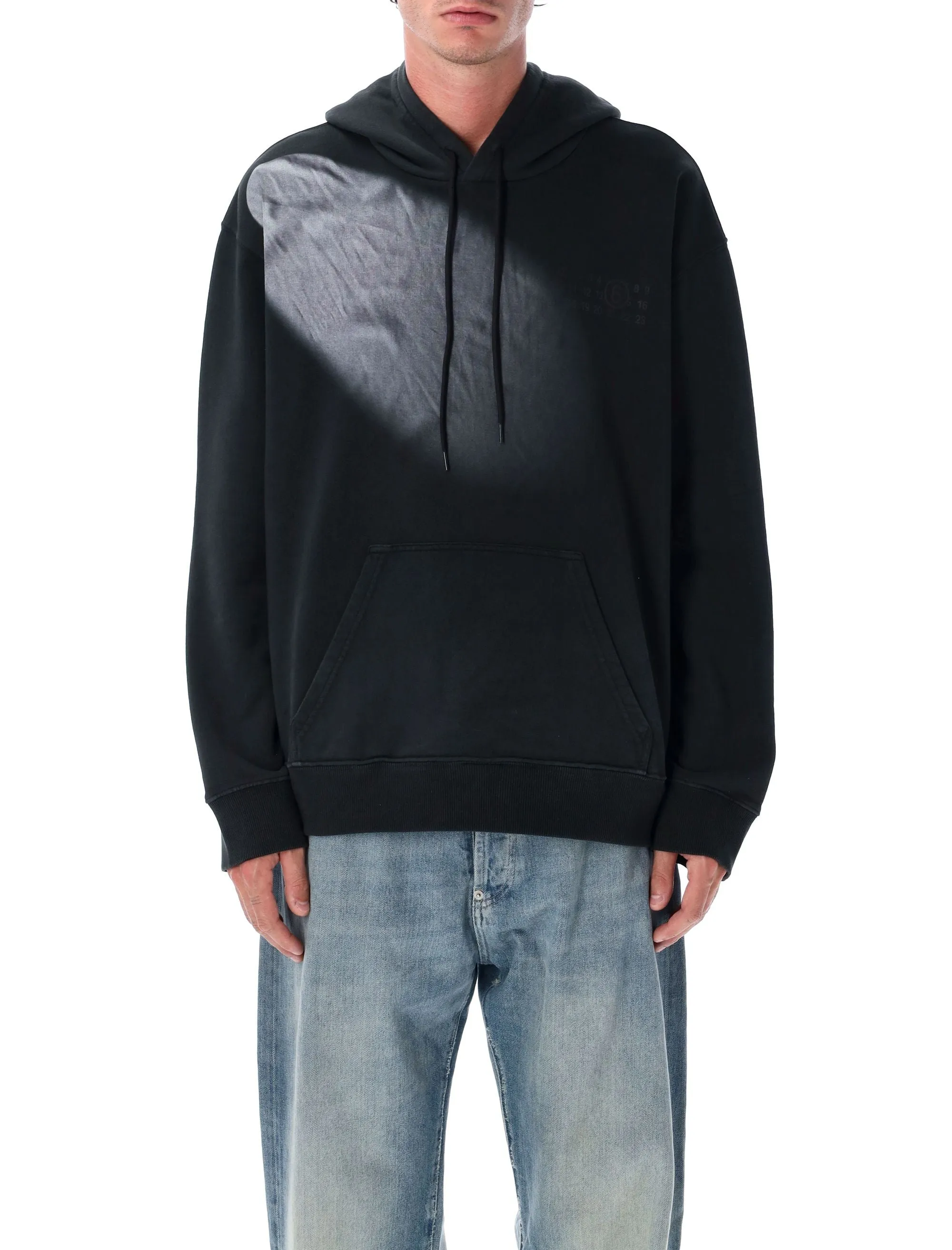 MM6 COTTON HOODIE WITH TONAL NUMERIC LOGO sold by Lord & Taylor