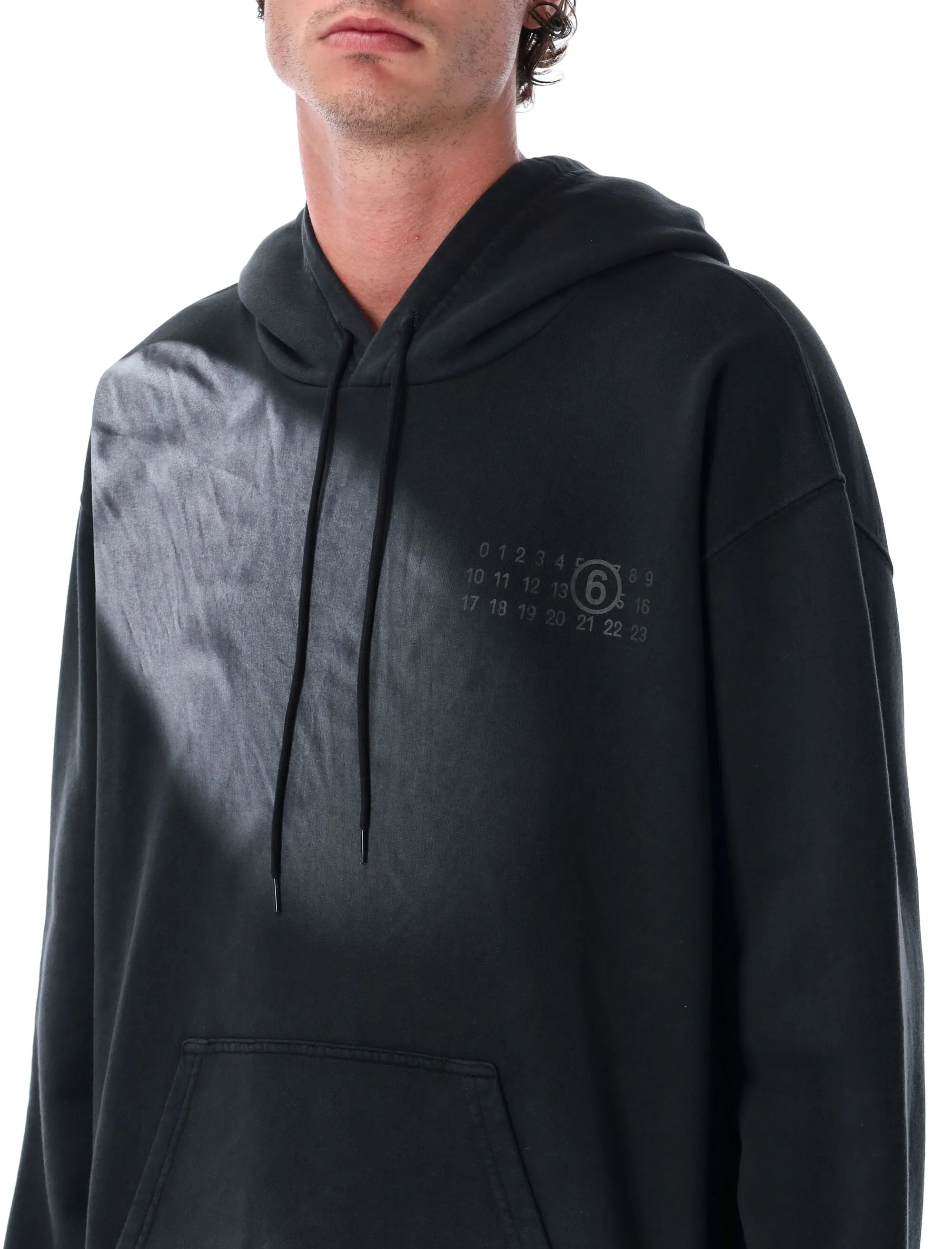 MM6 COTTON HOODIE WITH TONAL NUMERIC LOGO sold by Lord & Taylor product image thumbnail 3