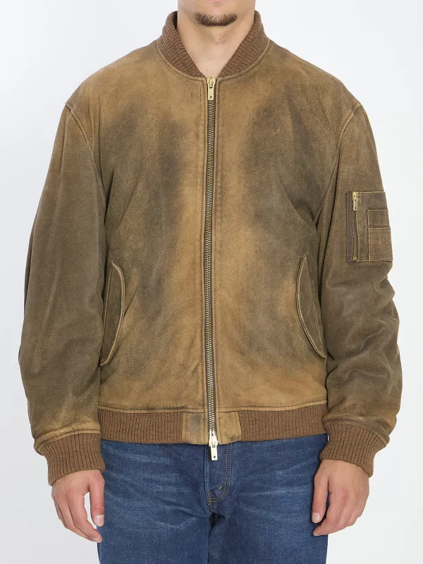 UNISEX BROWN BOMBER JACKET sold by Lord & Taylor