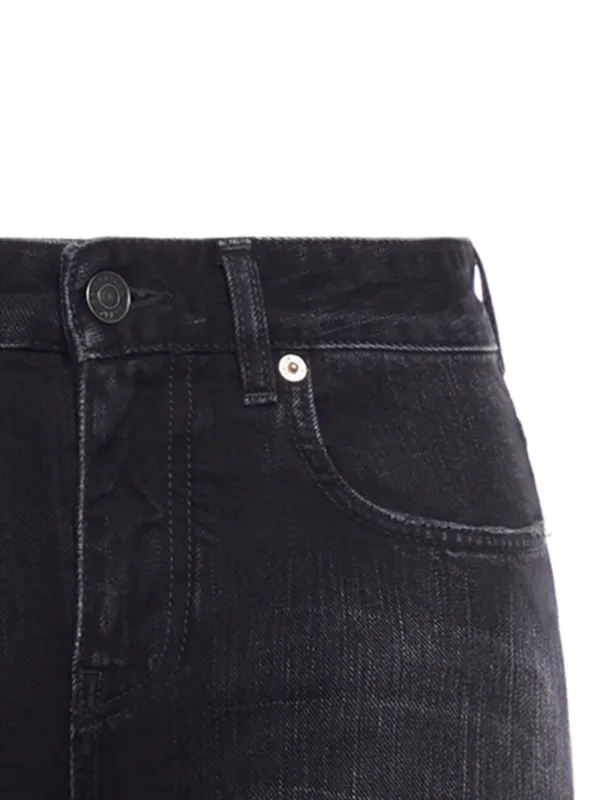 BALENCIAGA WIDE-LEG WASHED BLACK DENIM JEANS sold by Lord & Taylor