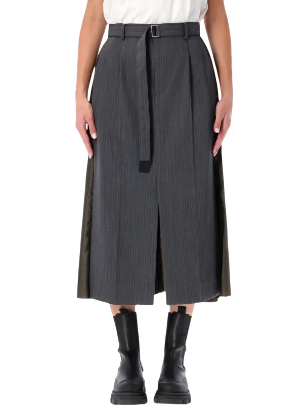 SACAI WOOL AND TWILL MIDI SKIRT sold by Lord & Taylor