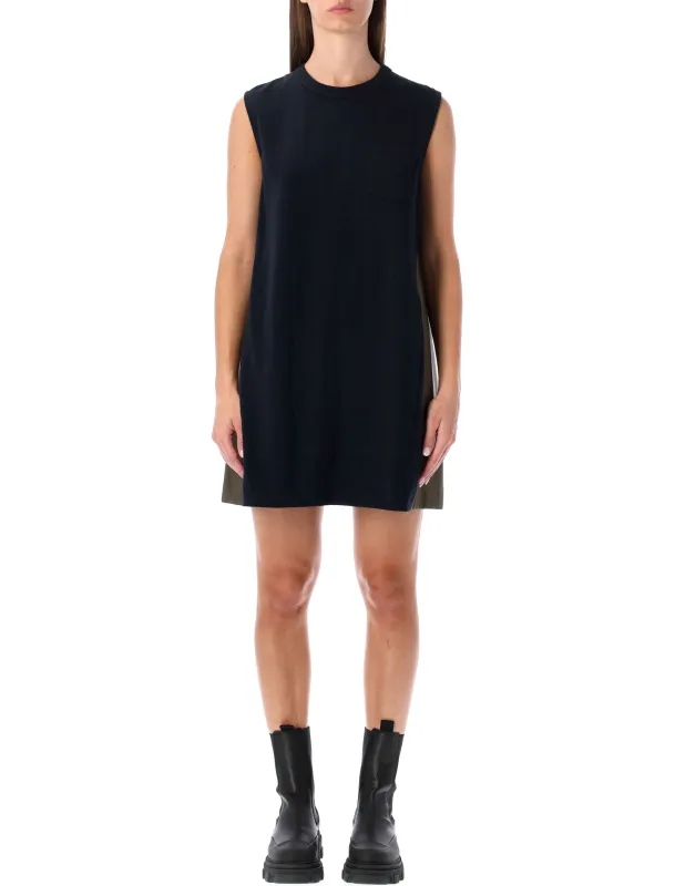 SACAI SHORT DRESS WITH CONTRASTING PLEATED BACK sold by Lord & Taylor