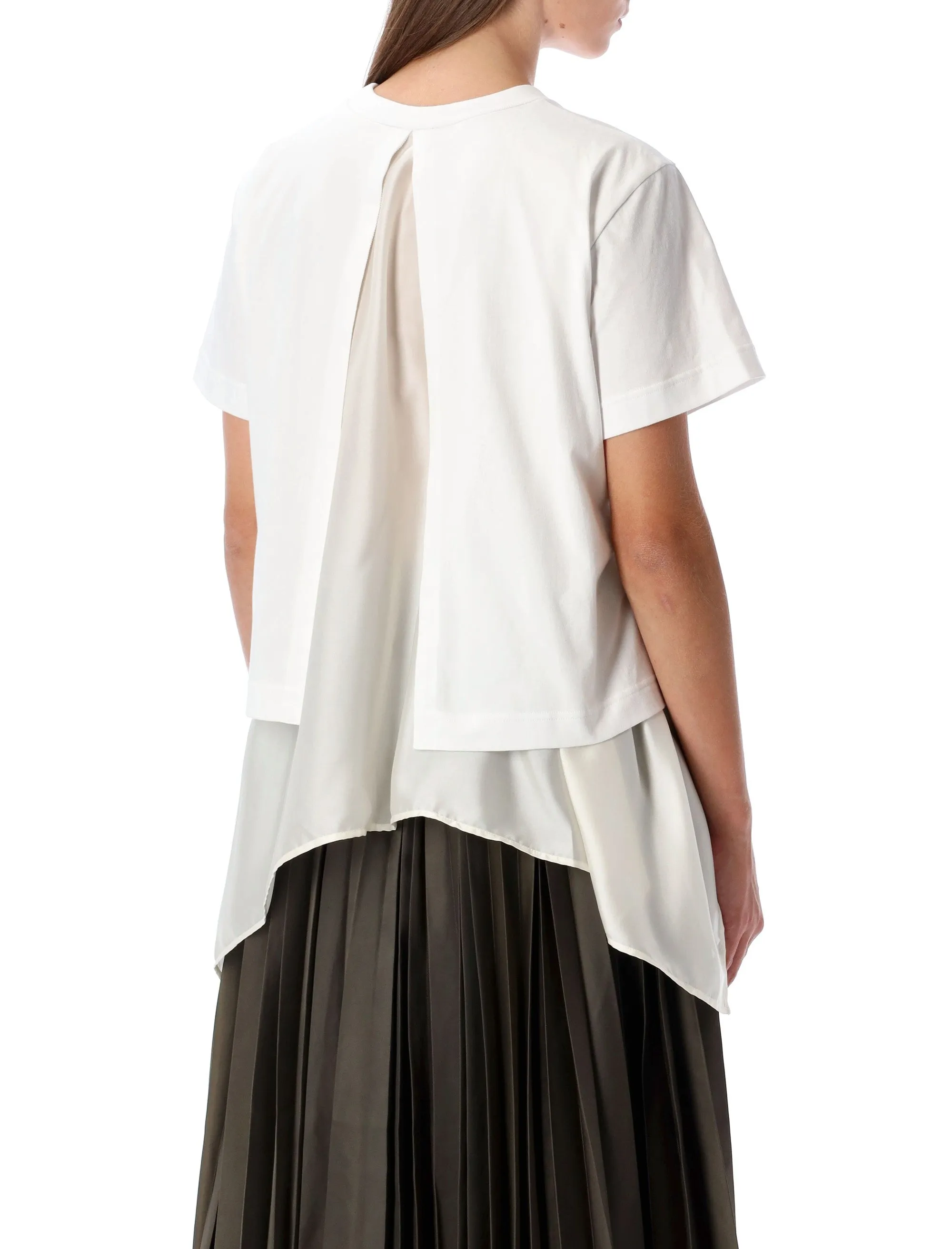 SACAI T-SHIRT WITH VOILE BACK INSERT sold by Lord & Taylor product image thumbnail 2