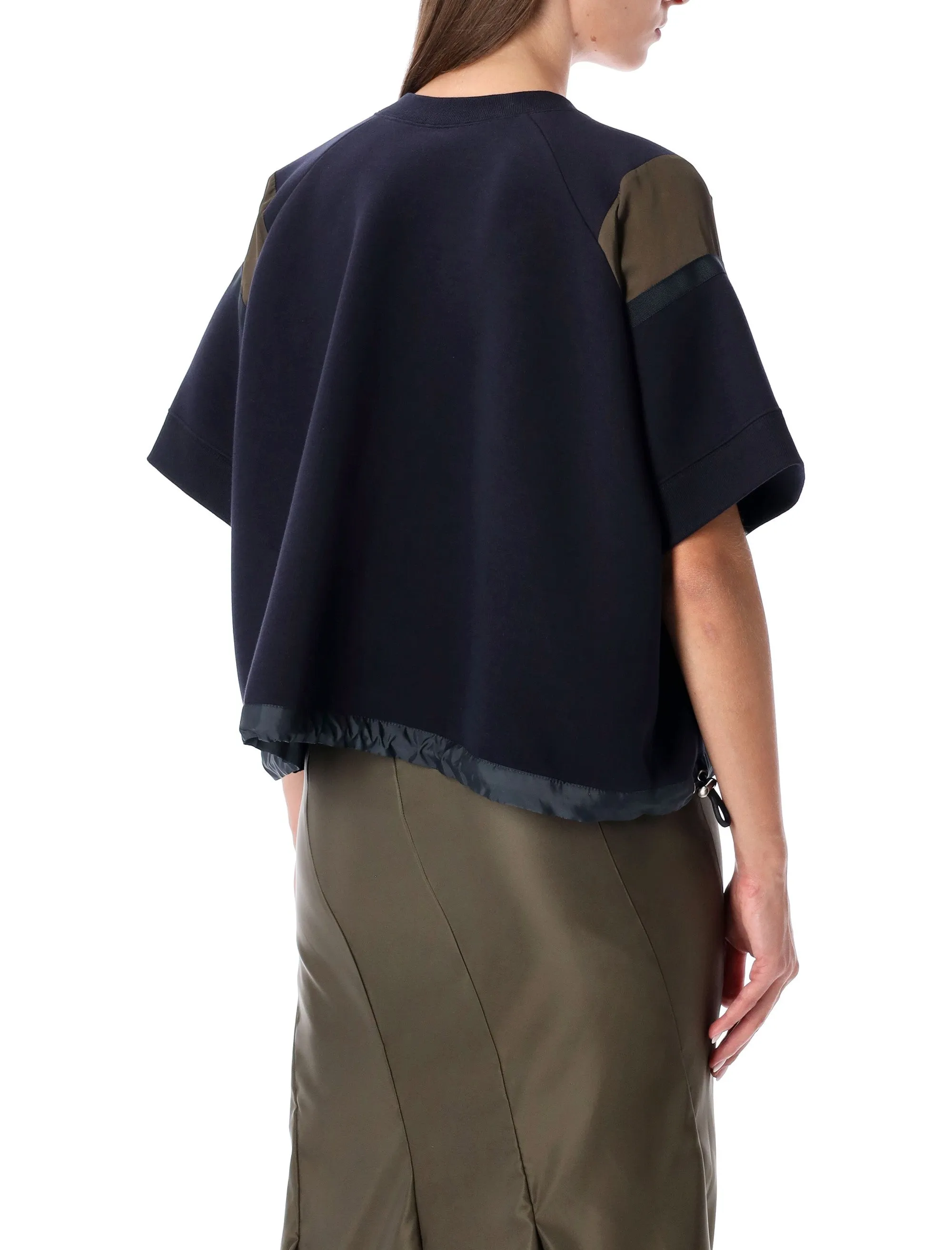 SACAI OVERSIZED TECHNICAL COTTON T-SHIRT WITH ADJUSTABLE DRAWSTRING HEM sold by Lord & Taylor product image thumbnail 2