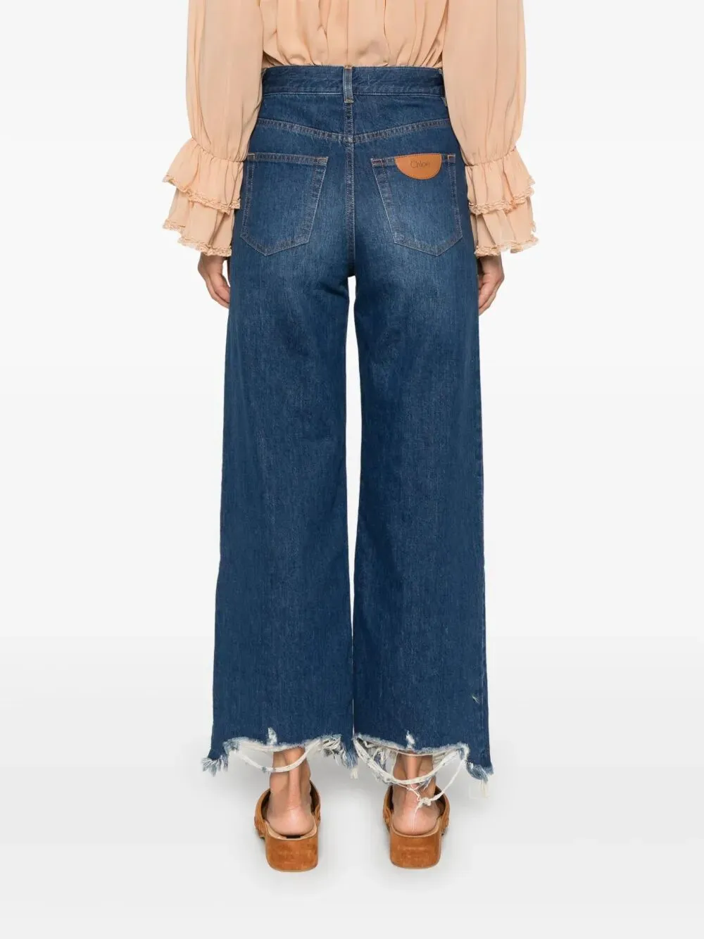 CROPPED WIDE-LEG JEANS sold by Lord & Taylor product image thumbnail 5