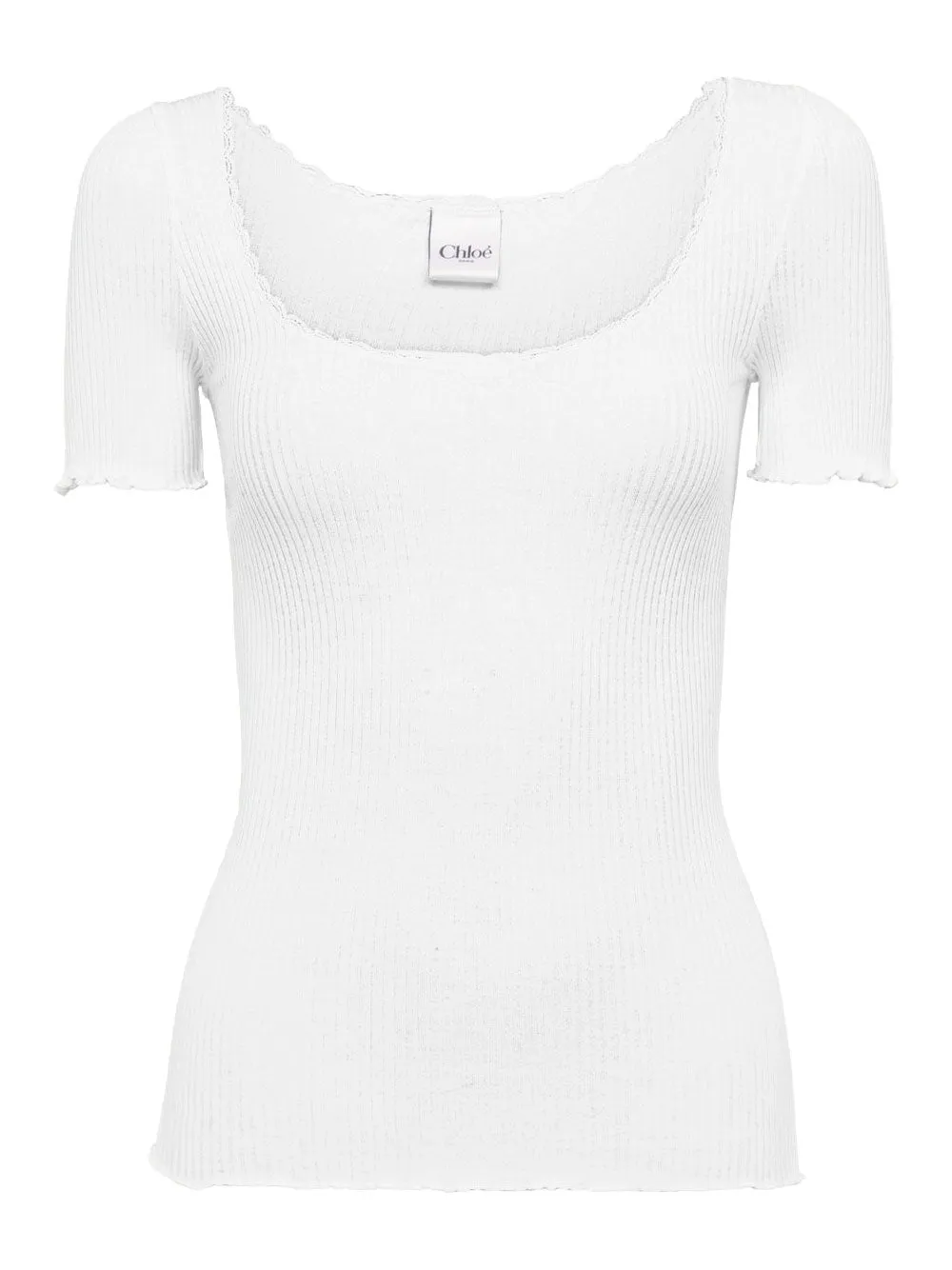 WHITE SILK & NYLON TOP sold by Lord & Taylor