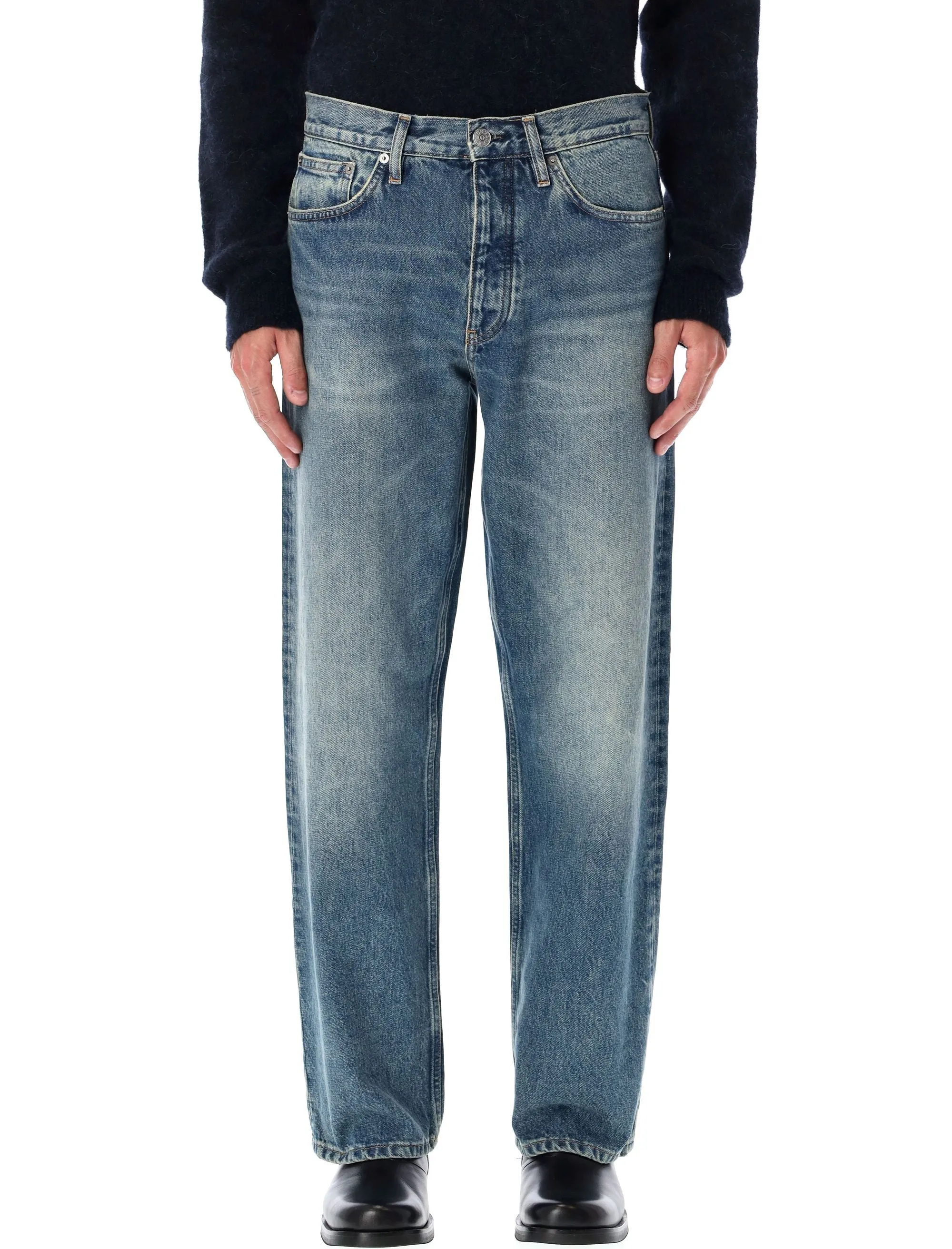 SUNFLOWER LOOSE FIT VINTAGE-WASHED ORGANIC DENIM JEANS sold by Lord & Taylor