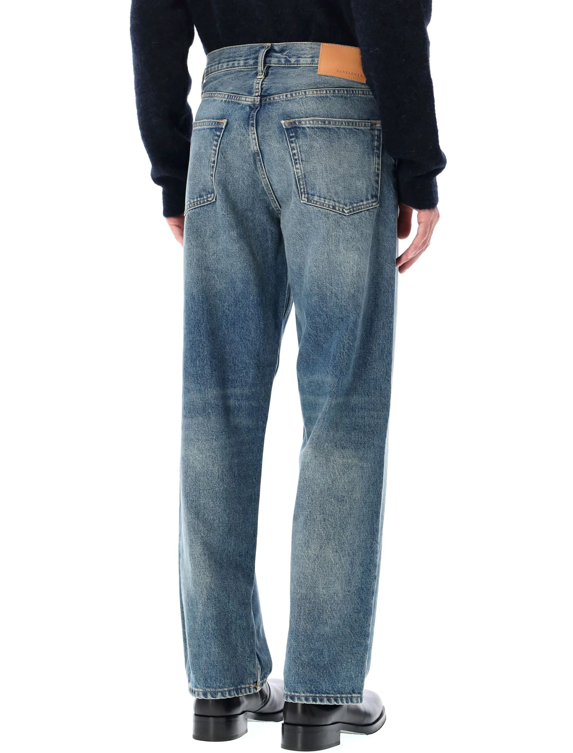 SUNFLOWER LOOSE FIT VINTAGE-WASHED ORGANIC DENIM JEANS sold by Lord & Taylor product image thumbnail 2