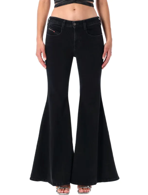 BLACK LOW-RISE FLARED JEANS DIESEL 1970 D-BLEESS sold by Lord & Taylor