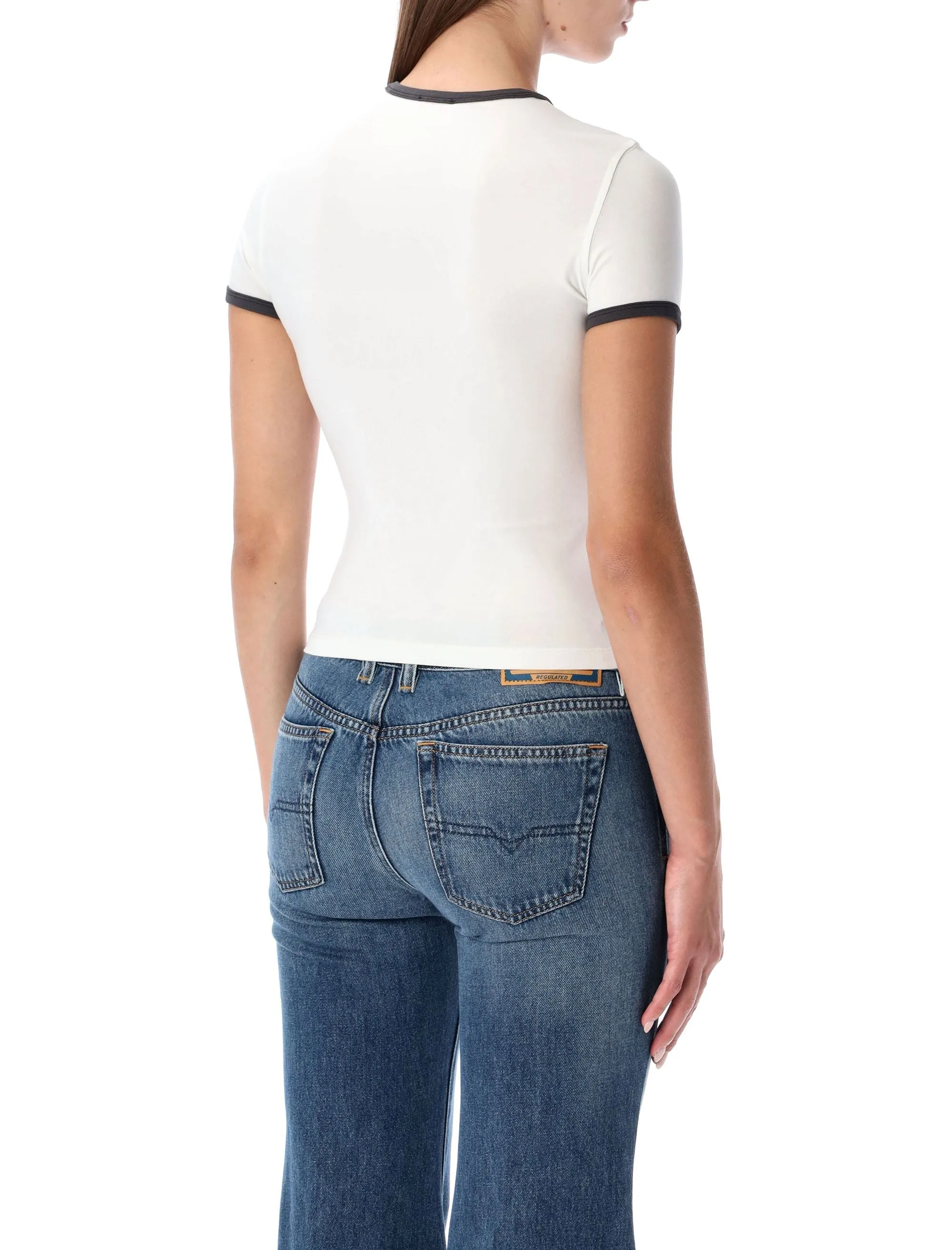 DIESEL T-UNCUTIES-LONG-R13 WHITE SLIM-FIT COTTON T-SHIRT sold by Lord & Taylor product image thumbnail 2