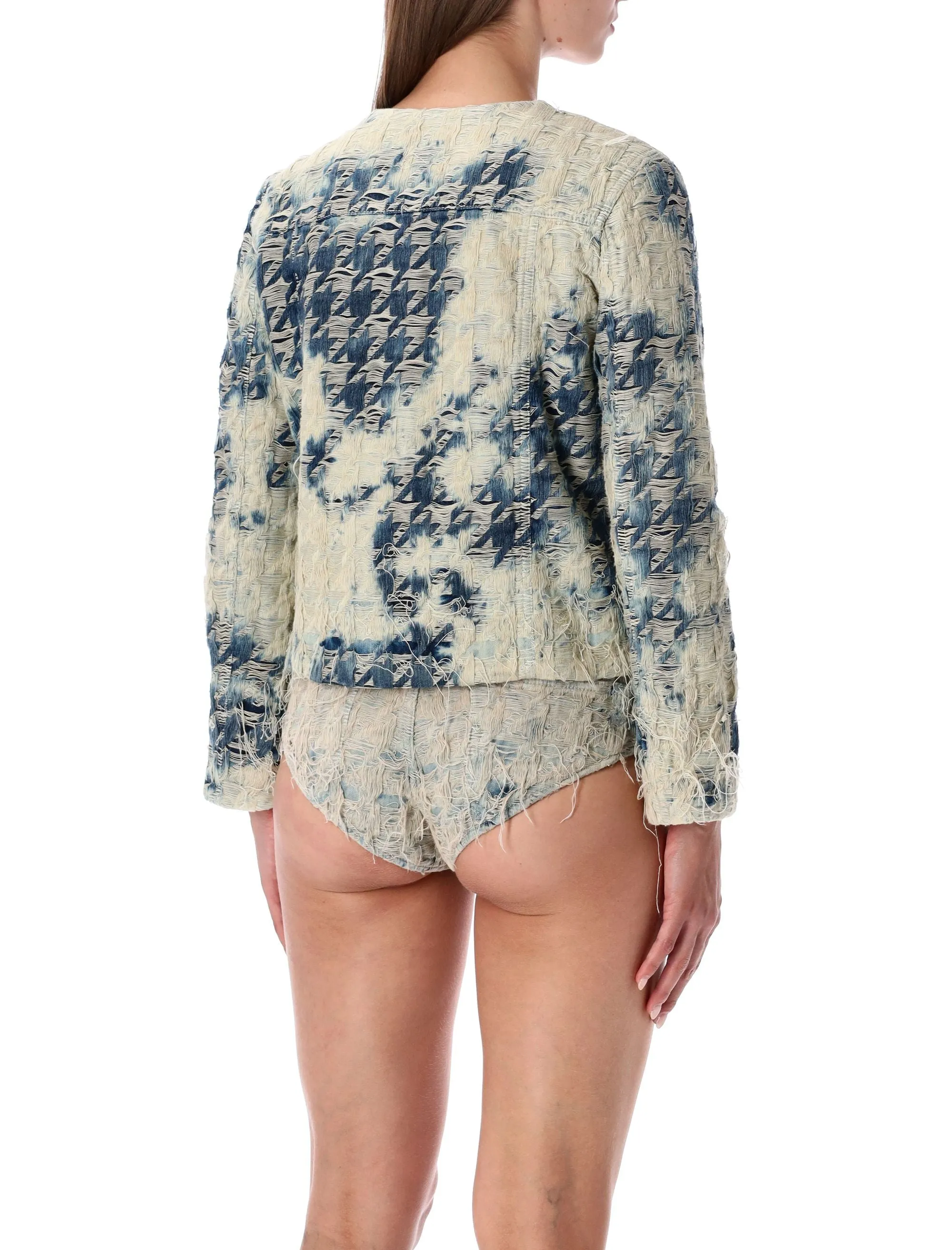 DIESEL LIGHT BLUE DISTRESSED COTTON DENIM JACKET sold by Lord & Taylor product image thumbnail 2