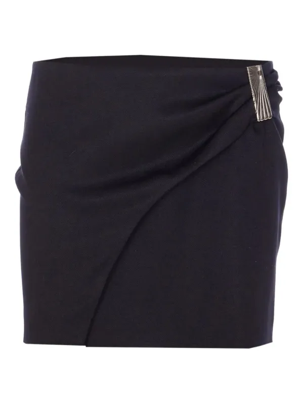 DRAPED SKIRT WITH PLAQUE EMBELLISHMENT sold by Lord & Taylor