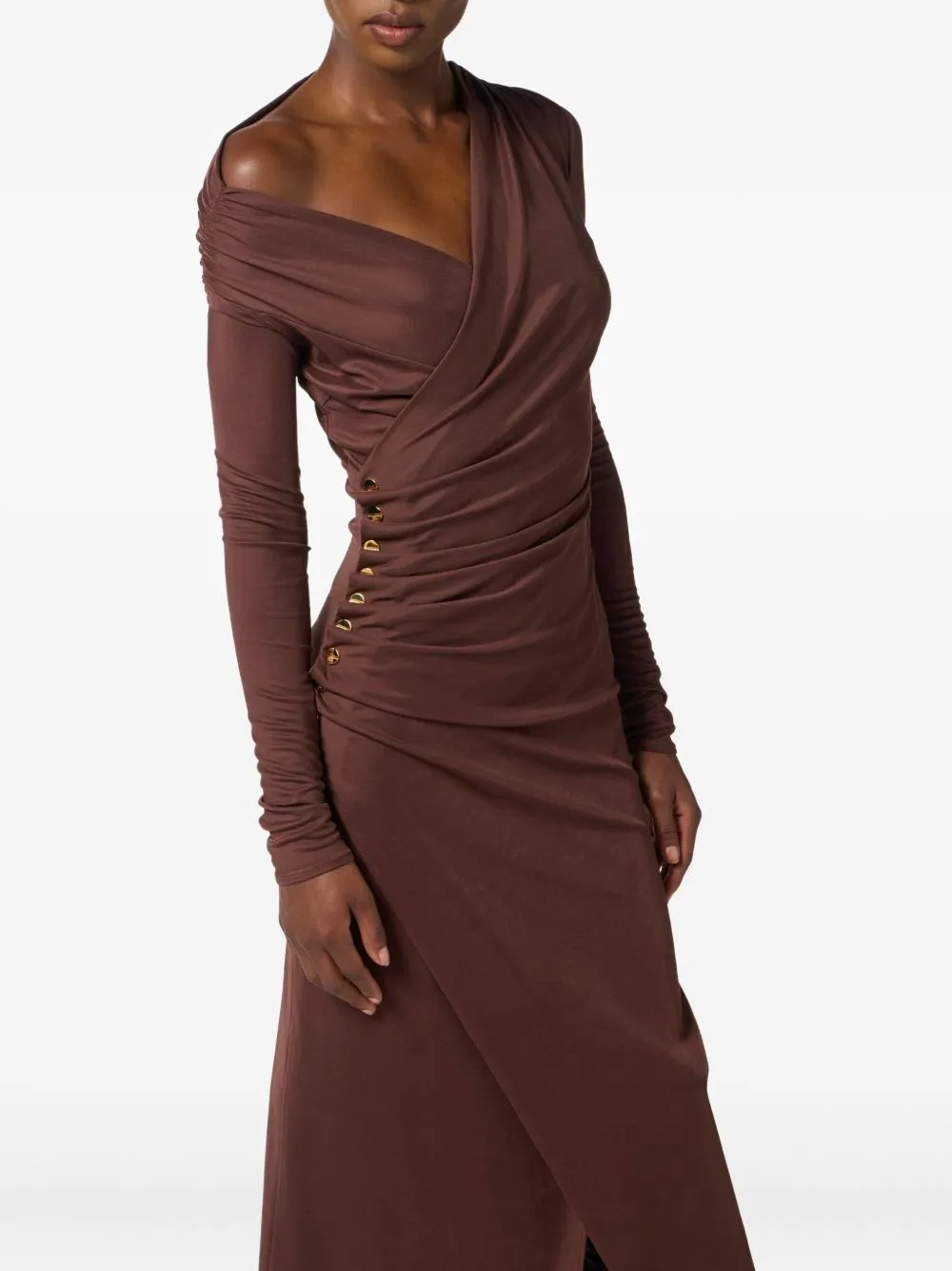 MIDI DRESS WITH DRAPED DESIGN sold by Lord & Taylor product image thumbnail 5