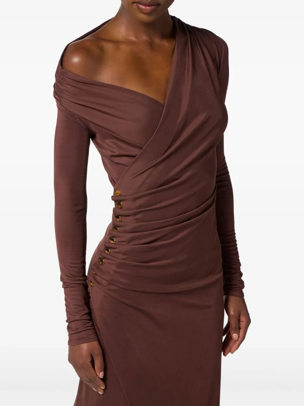 MIDI DRESS WITH DRAPED DESIGN sold by Lord & Taylor product image thumbnail 2
