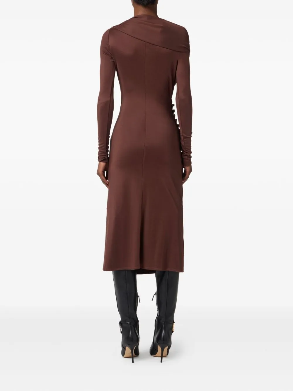 MIDI DRESS WITH DRAPED DESIGN sold by Lord & Taylor product image thumbnail 3