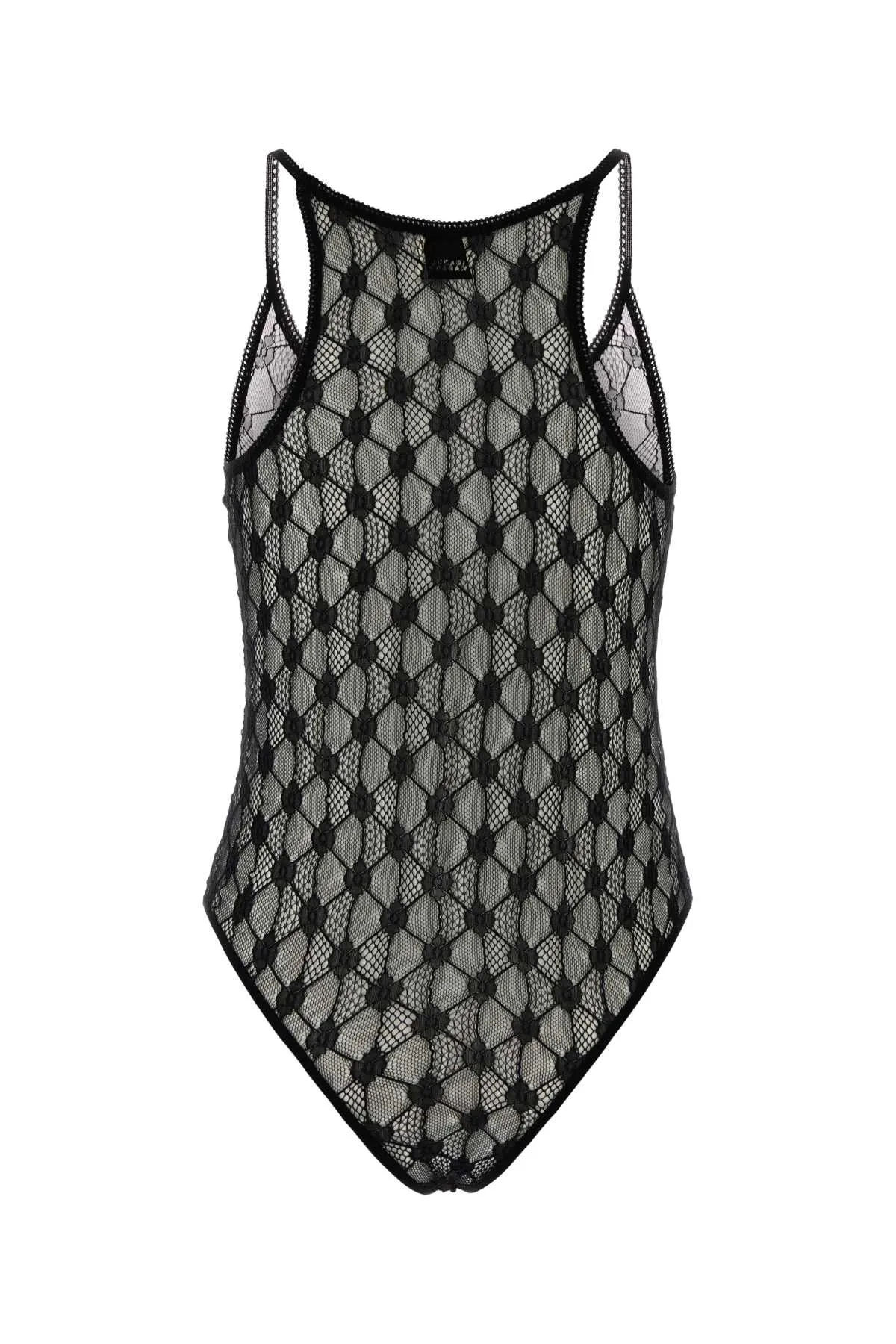 BLACK STRETCH LACE MILDY BODYSUIT sold by Lord & Taylor product image thumbnail 2