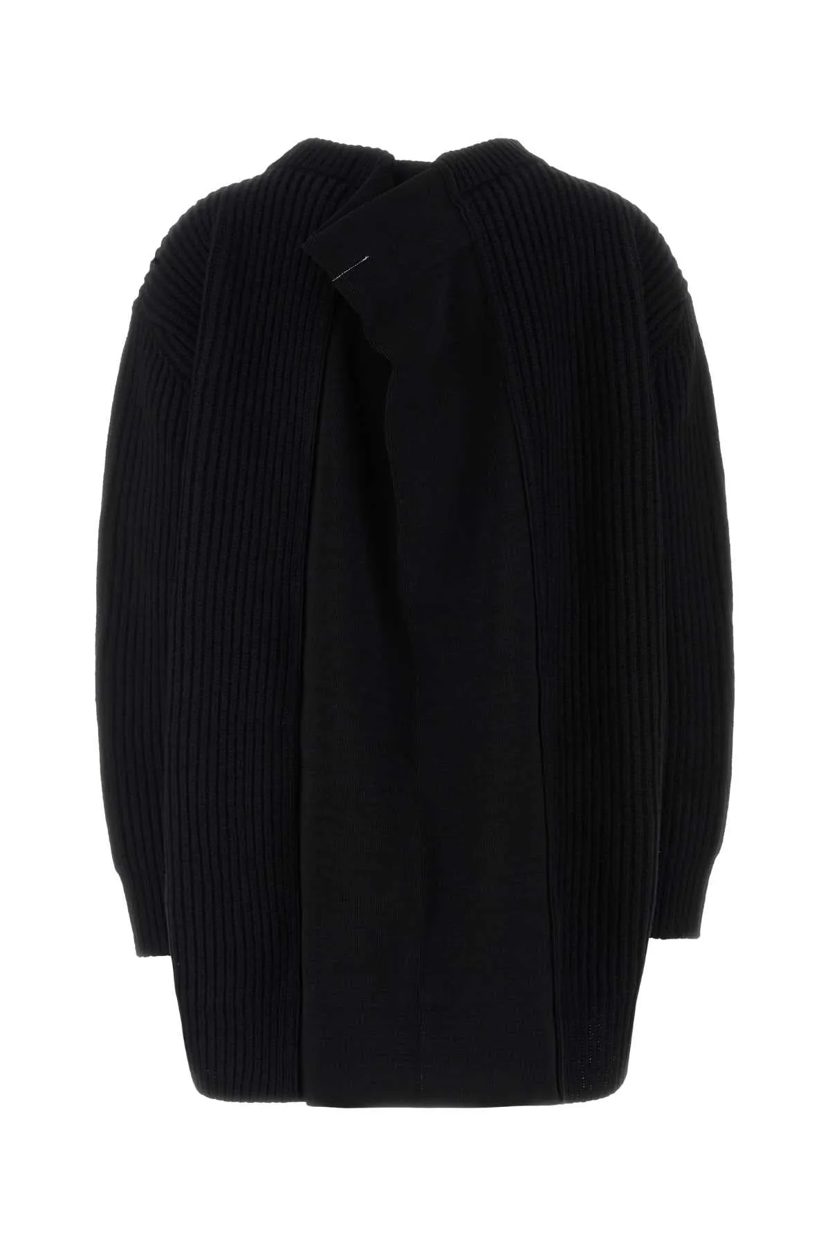 BLACK STRETCH WOOL BLEND OVERSIZE SWEATER sold by Lord & Taylor product image thumbnail 2