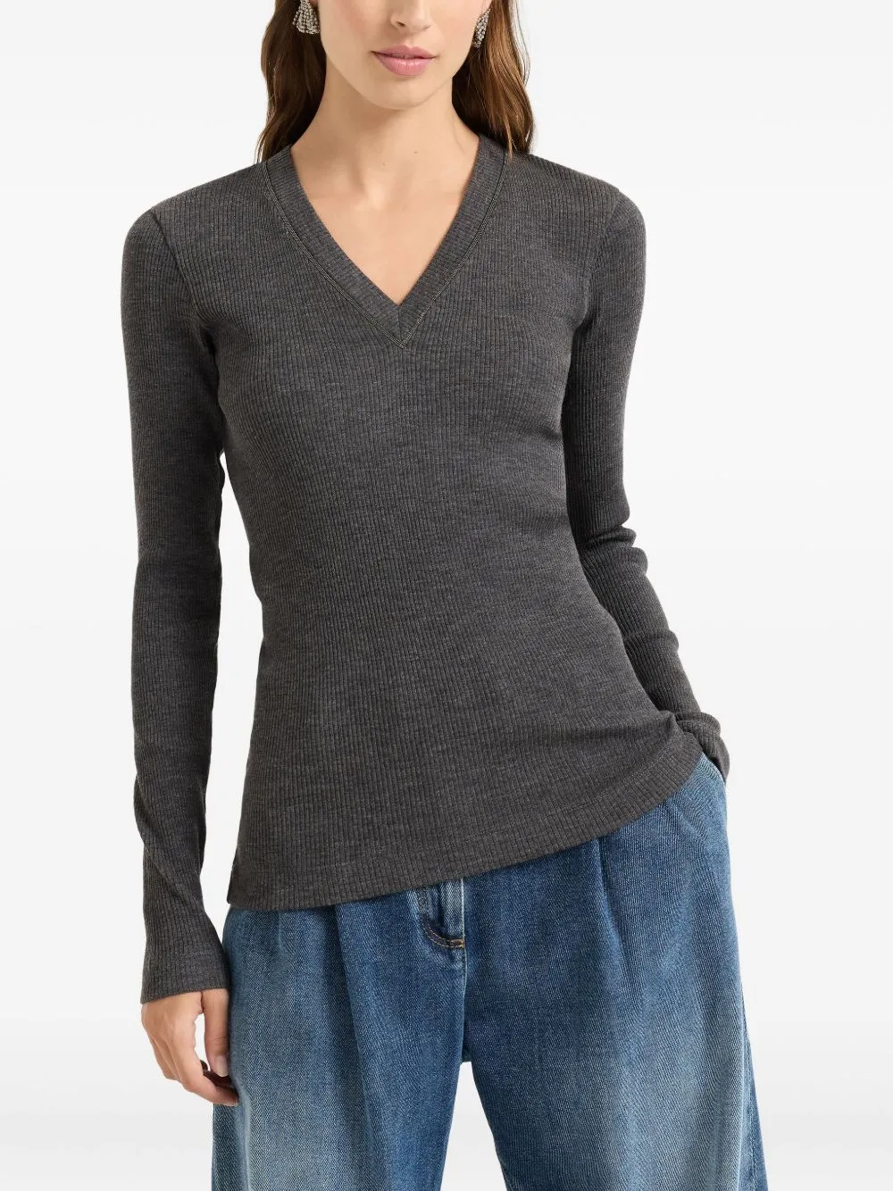 WOOL V-NECKED SWEATER sold by Lord & Taylor product image thumbnail 4