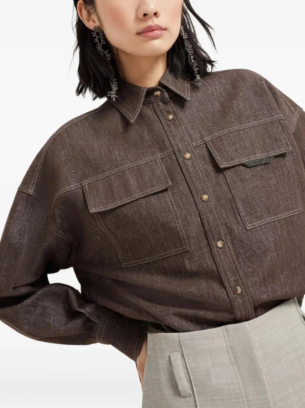 DENIM SHIRT sold by Lord & Taylor product image thumbnail 5