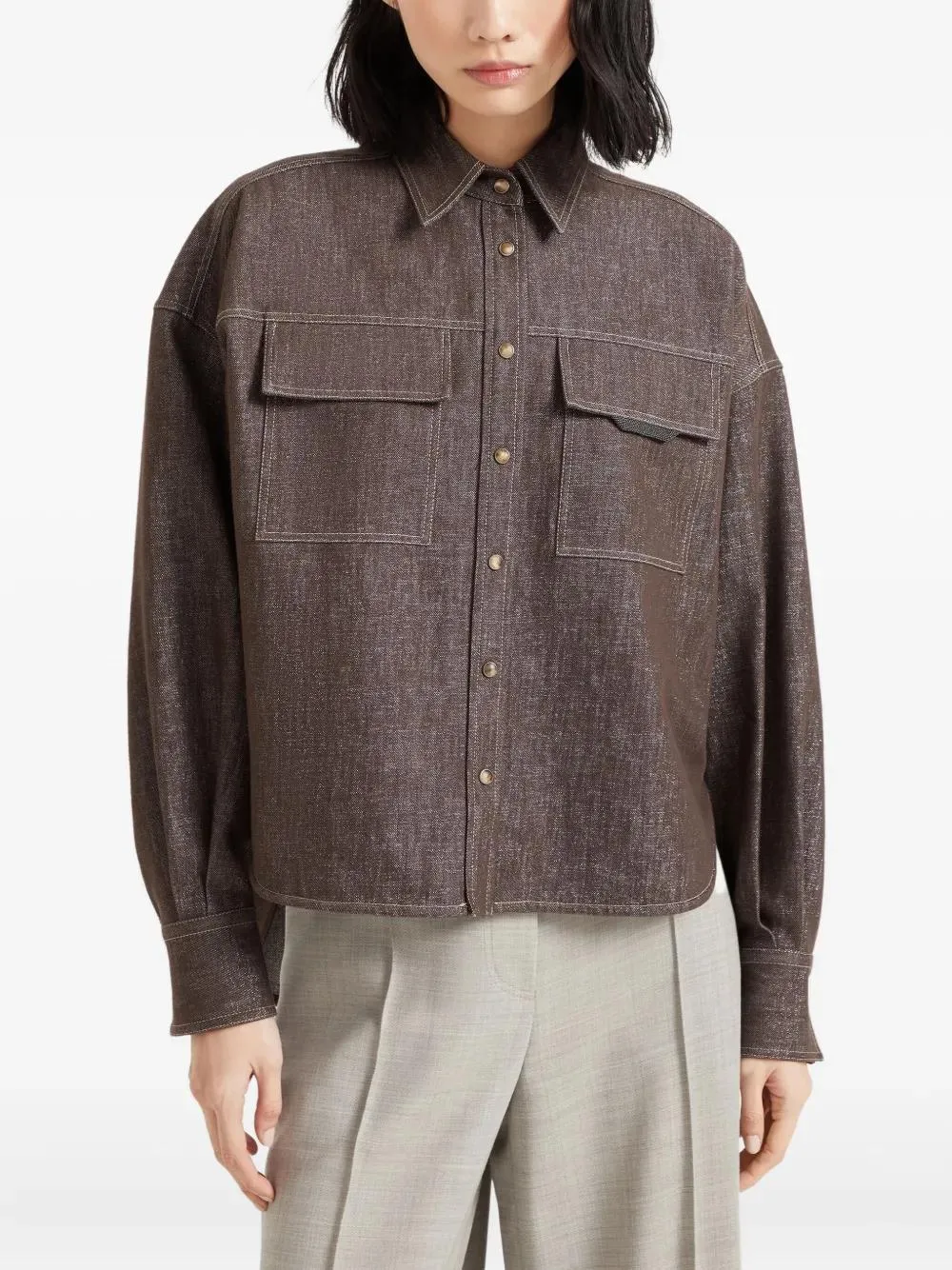 DENIM SHIRT sold by Lord & Taylor product image thumbnail 3
