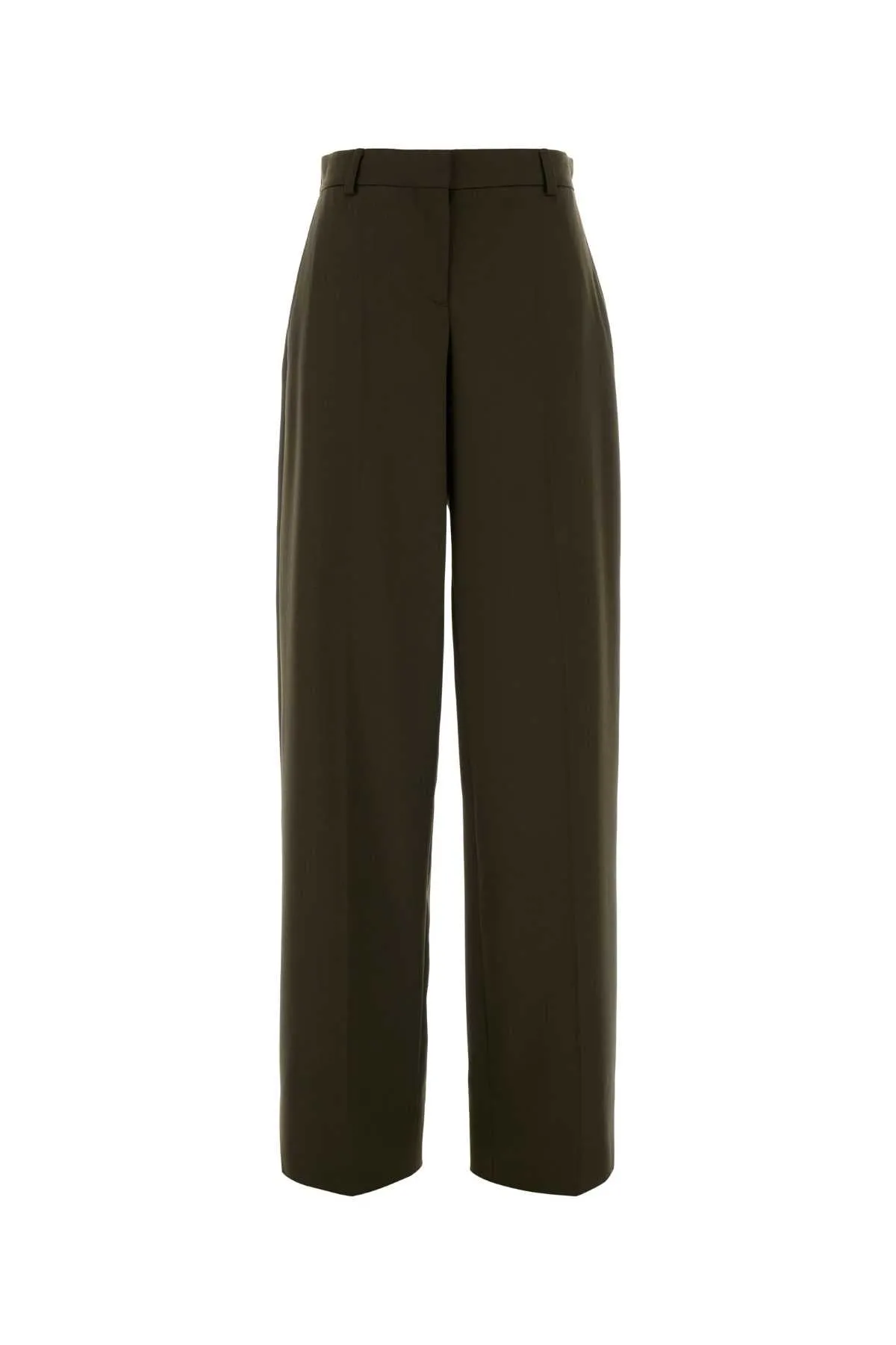 BOTTLE GREEN WOOL WIDE-LEG PANT sold by Lord & Taylor
