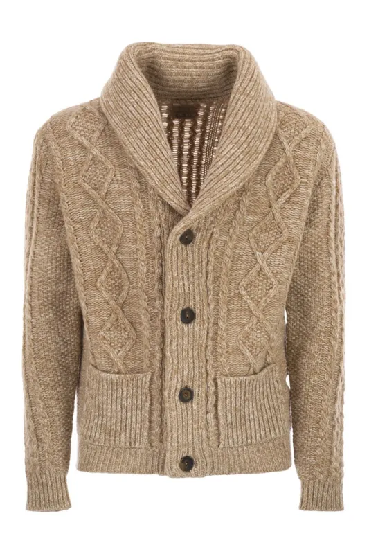 ARAN - CARDIGAN WITH SHAWL NECKLINE sold by Lord & Taylor
