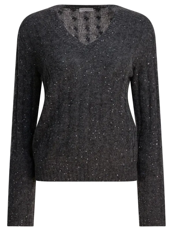 "DAZZLING CABLE" SWEATER made by Brunello Cucinelli