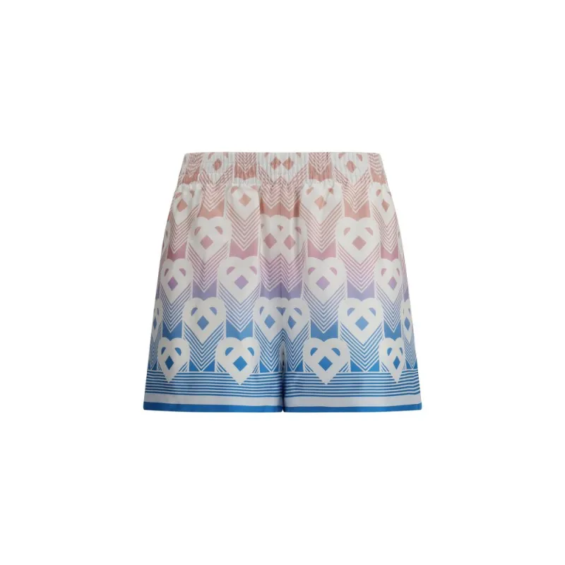 Gradient Heart Monogram Silk Shorts sold by Lord & Taylor
