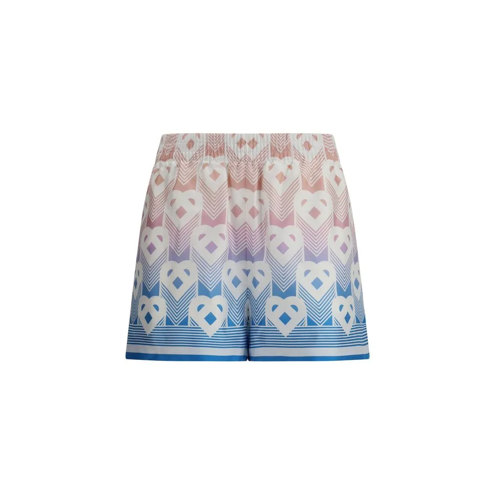 Gradient Heart Monogram Silk Shorts sold by Lord & Taylor