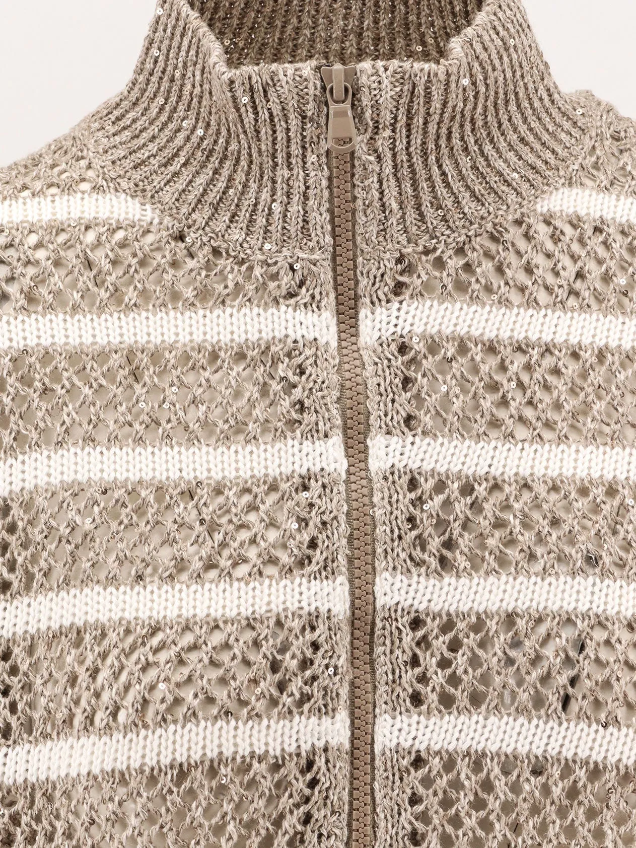 Striped Linen-Blend Sequin Cardigan sold by Lord & Taylor product image thumbnail 3