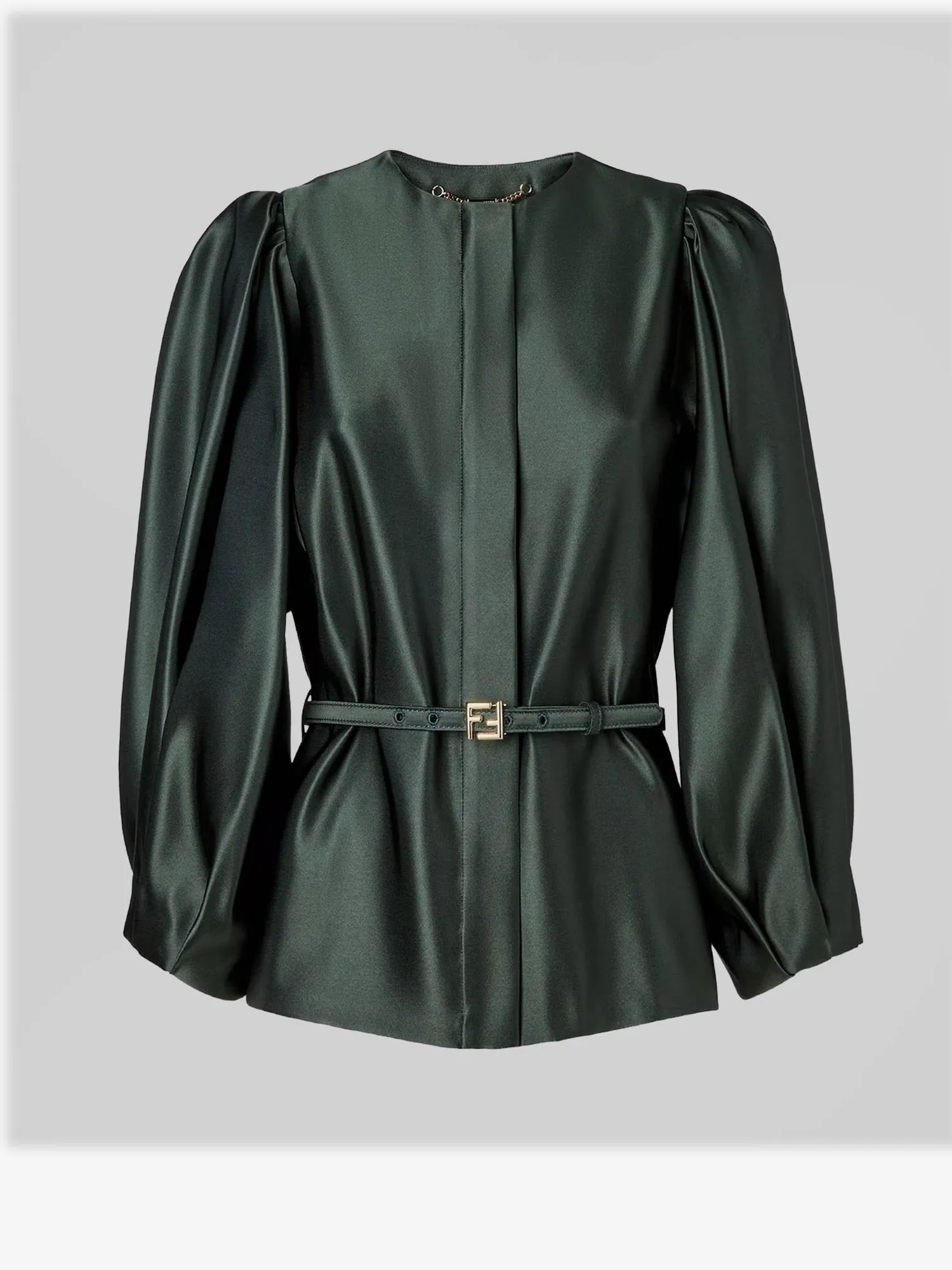 Green Silk Duchesse Blazer sold by Lord & Taylor