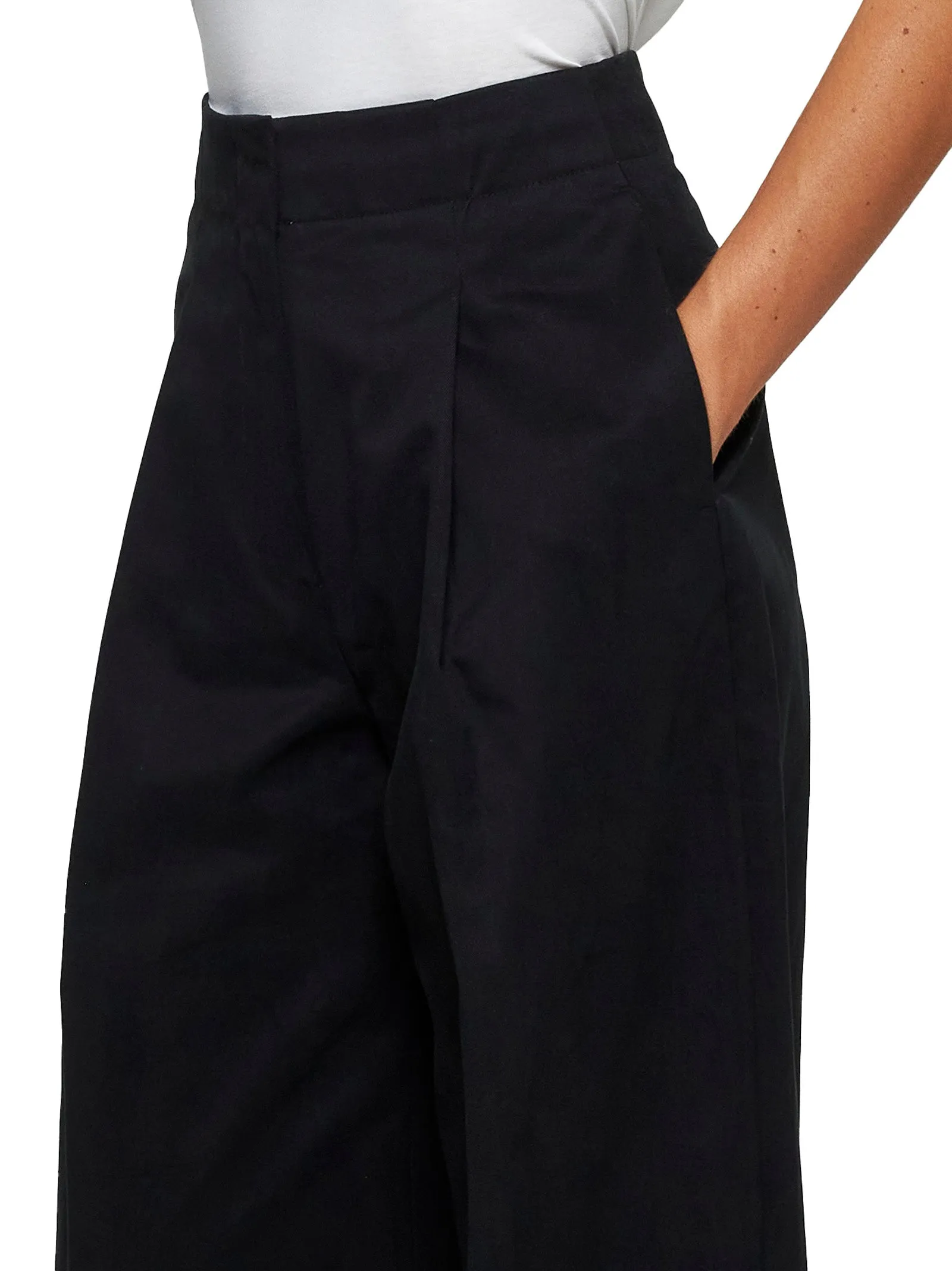 High-Waist Wide-Leg Trousers in Black sold by Lord & Taylor product image thumbnail 4