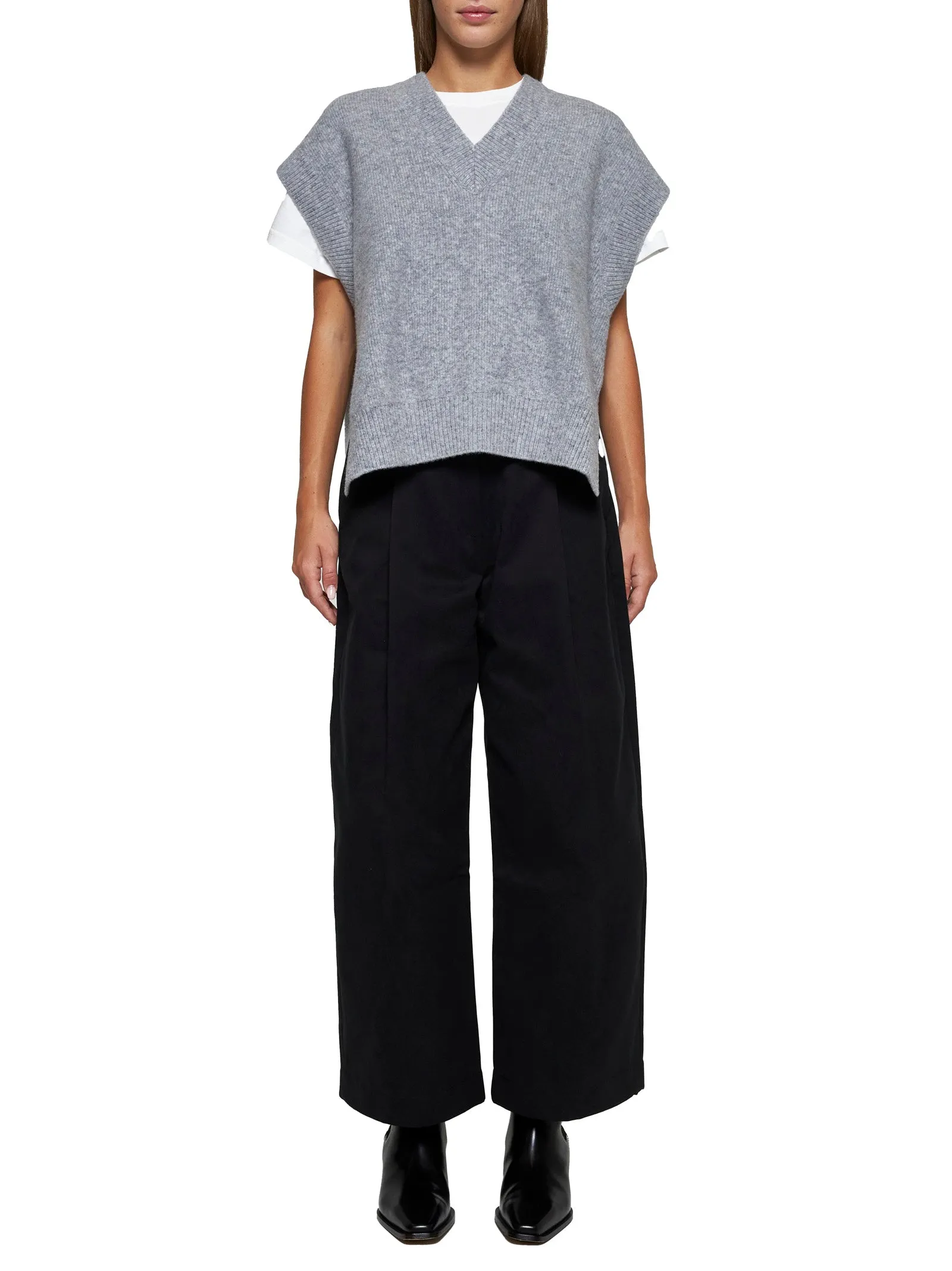 High-Waist Wide-Leg Trousers in Black sold by Lord & Taylor product image thumbnail 2