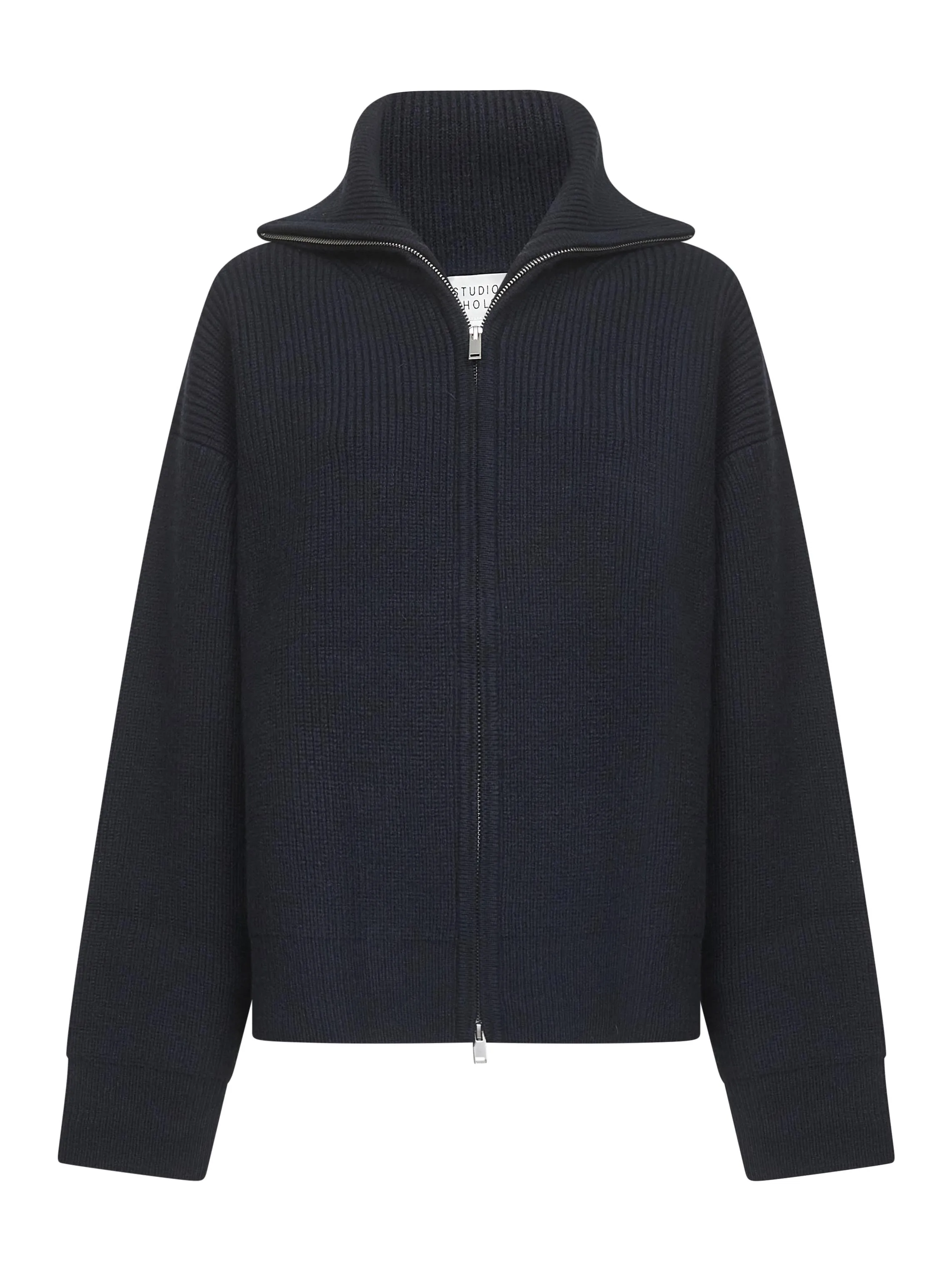 Blue Merino Zip-Up Sweater sold by Lord & Taylor