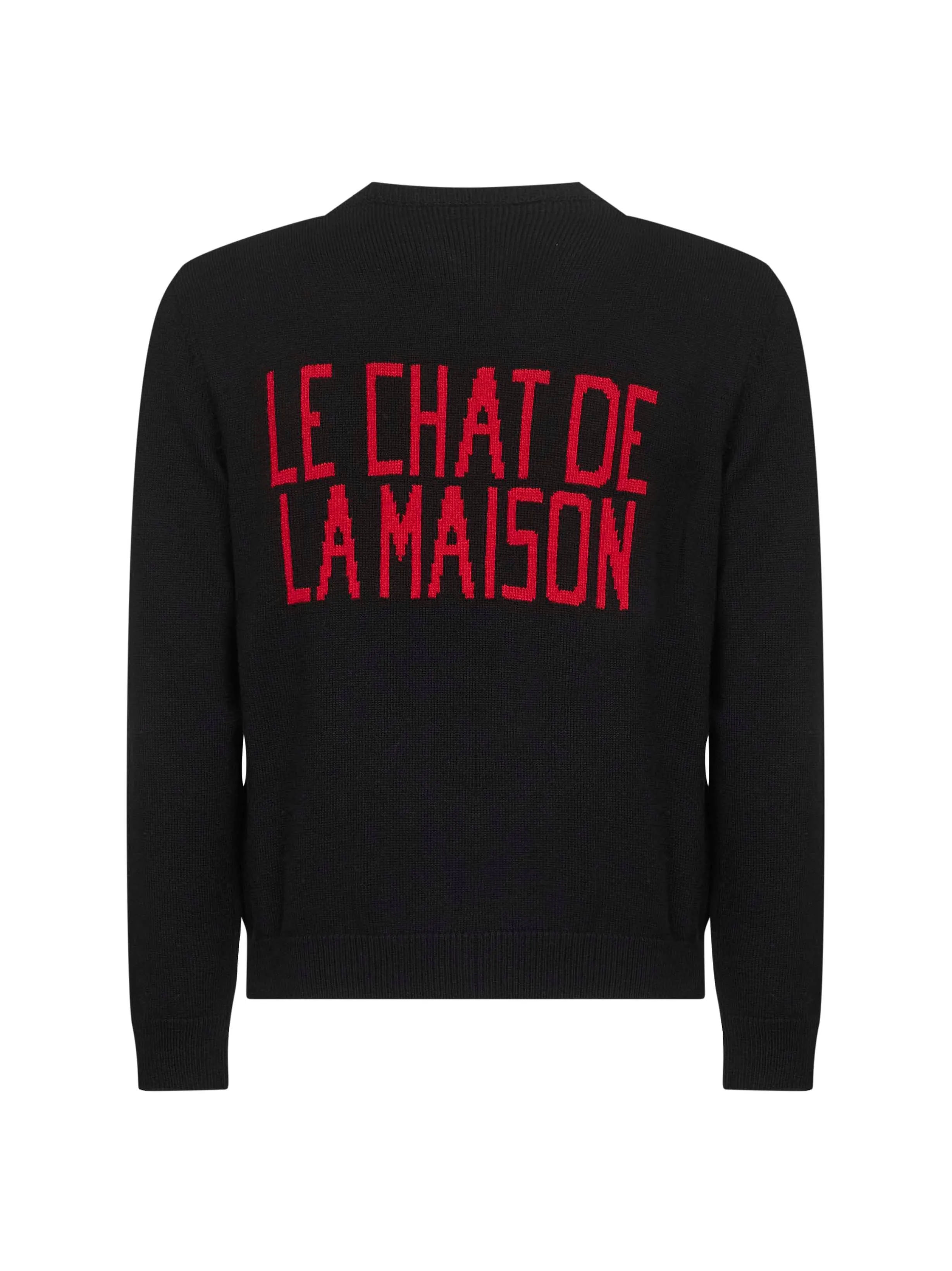 Black Embroidered Sweater with Playful Motif sold by Lord & Taylor product image thumbnail 2