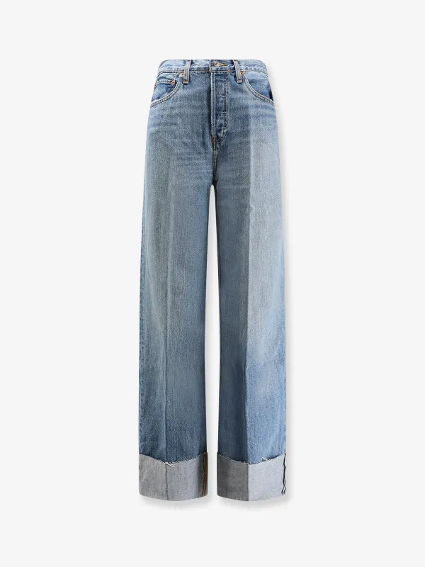 High-Rise Wide-Leg Jeans with Raw Cuff sold by Lord & Taylor