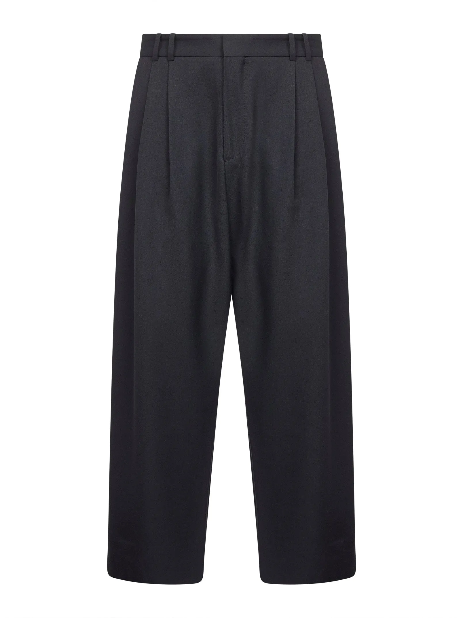 Grey Technical Wool Double-Pleat Trousers sold by Lord & Taylor