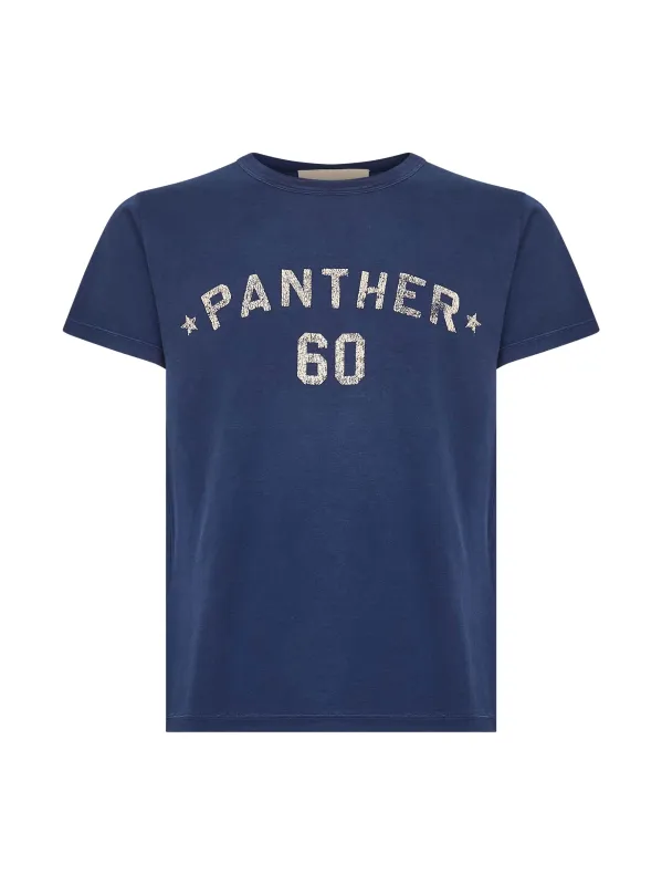Blue Cotton T-Shirt with Panther Print sold by Lord & Taylor