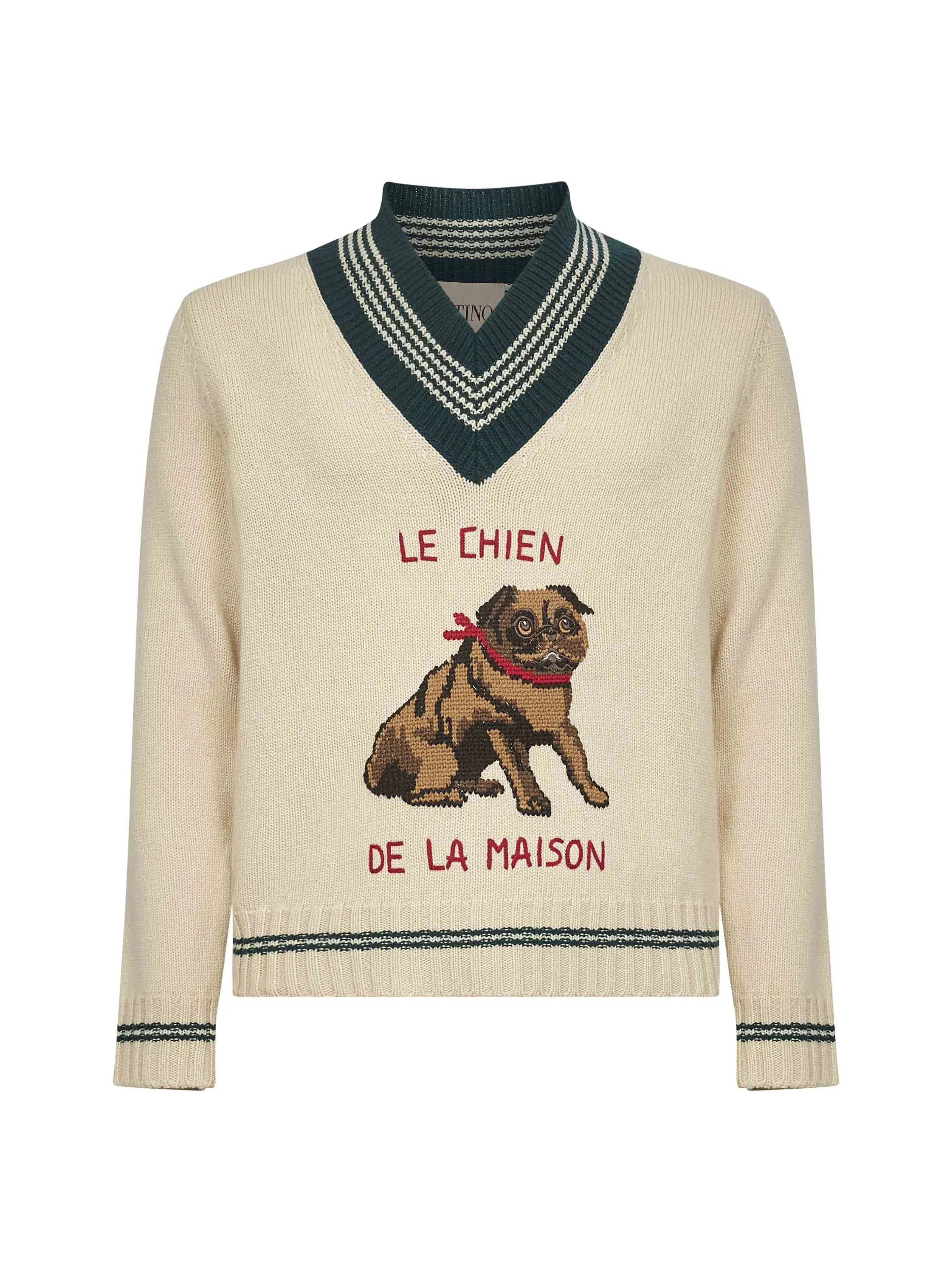 Le Chien de la Maison Embroidered Sweater sold by Lord & Taylor