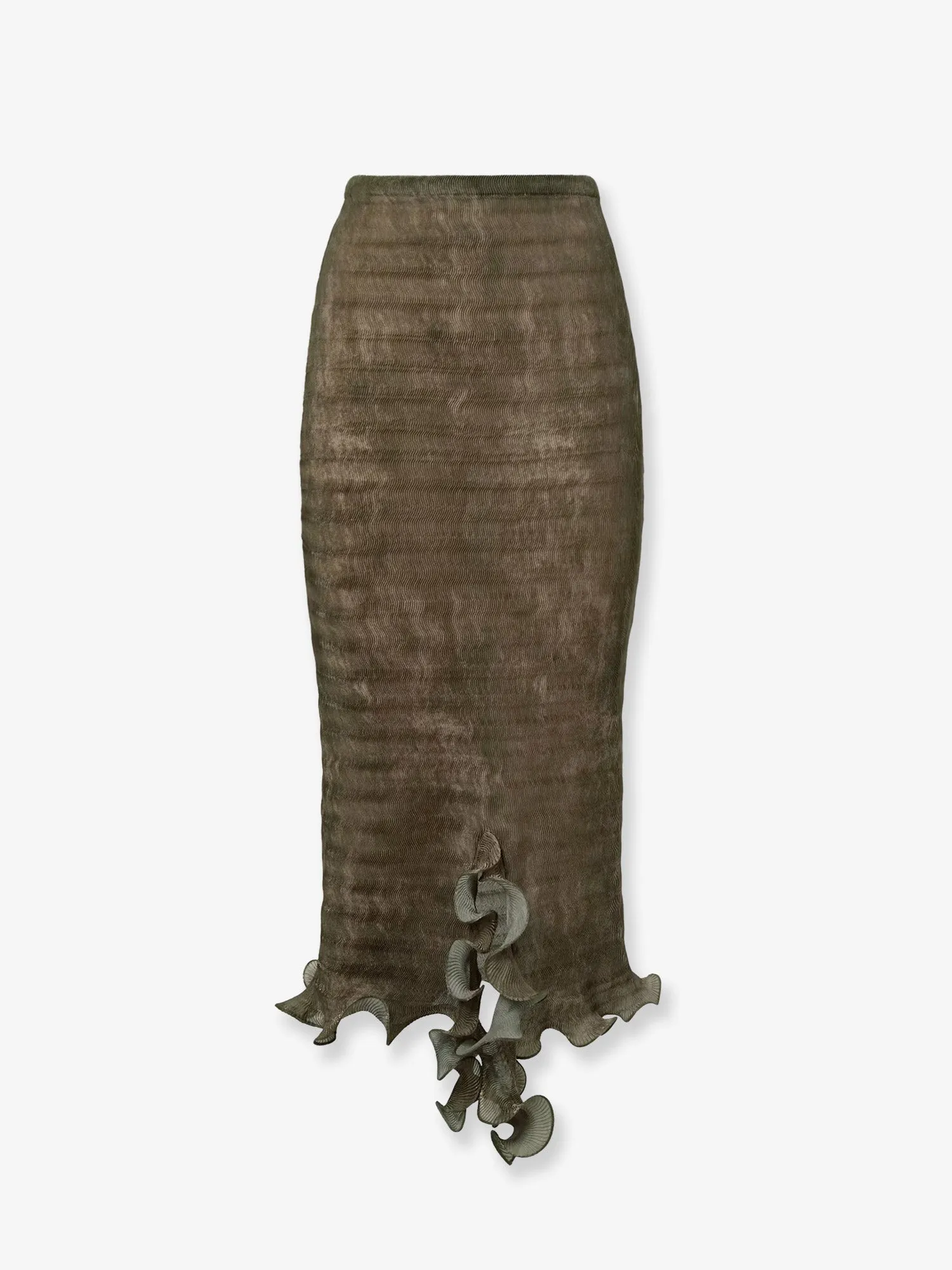 Green Pleated Midi Skirt sold by Lord & Taylor