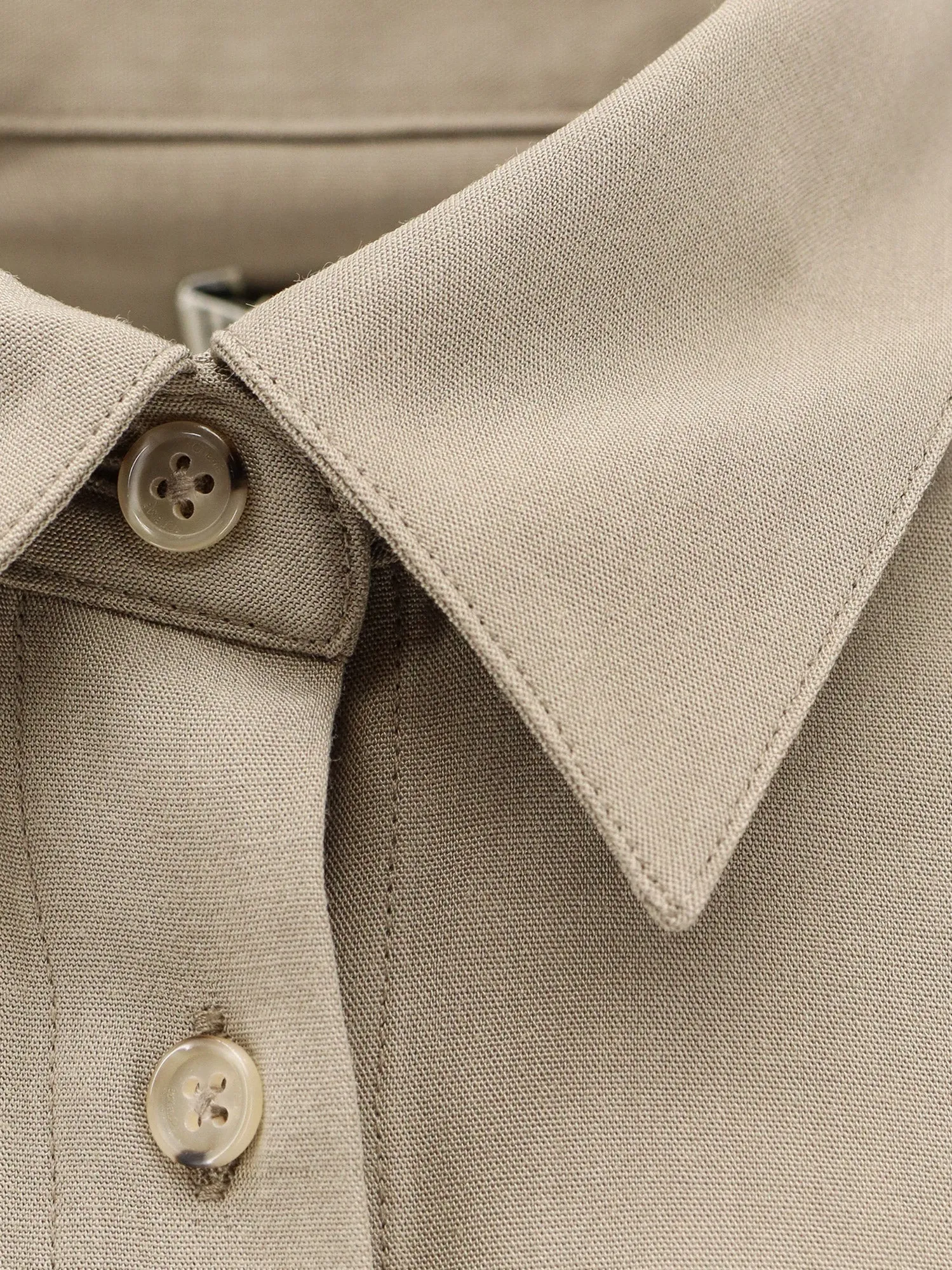 Green Viscose-Wool Oversized Shirt sold by Lord & Taylor product image thumbnail 3