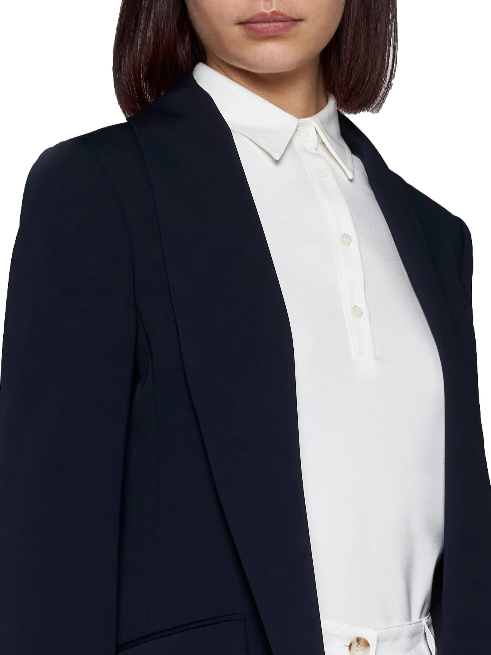Blue Cady Long Blazer sold by Lord & Taylor product image thumbnail 5