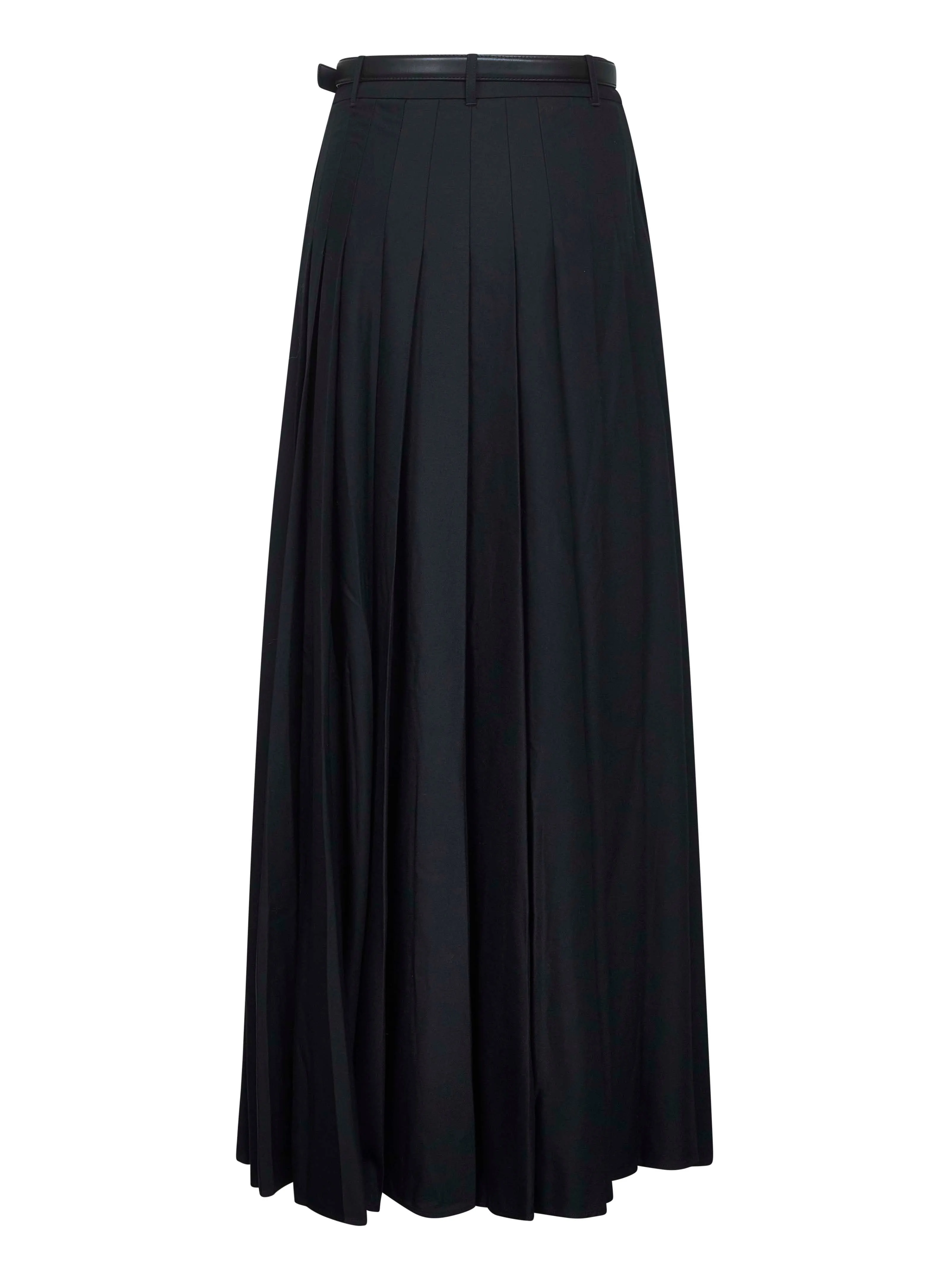 Black Twill Pleated Maxi Skirt sold by Lord & Taylor product image thumbnail 2