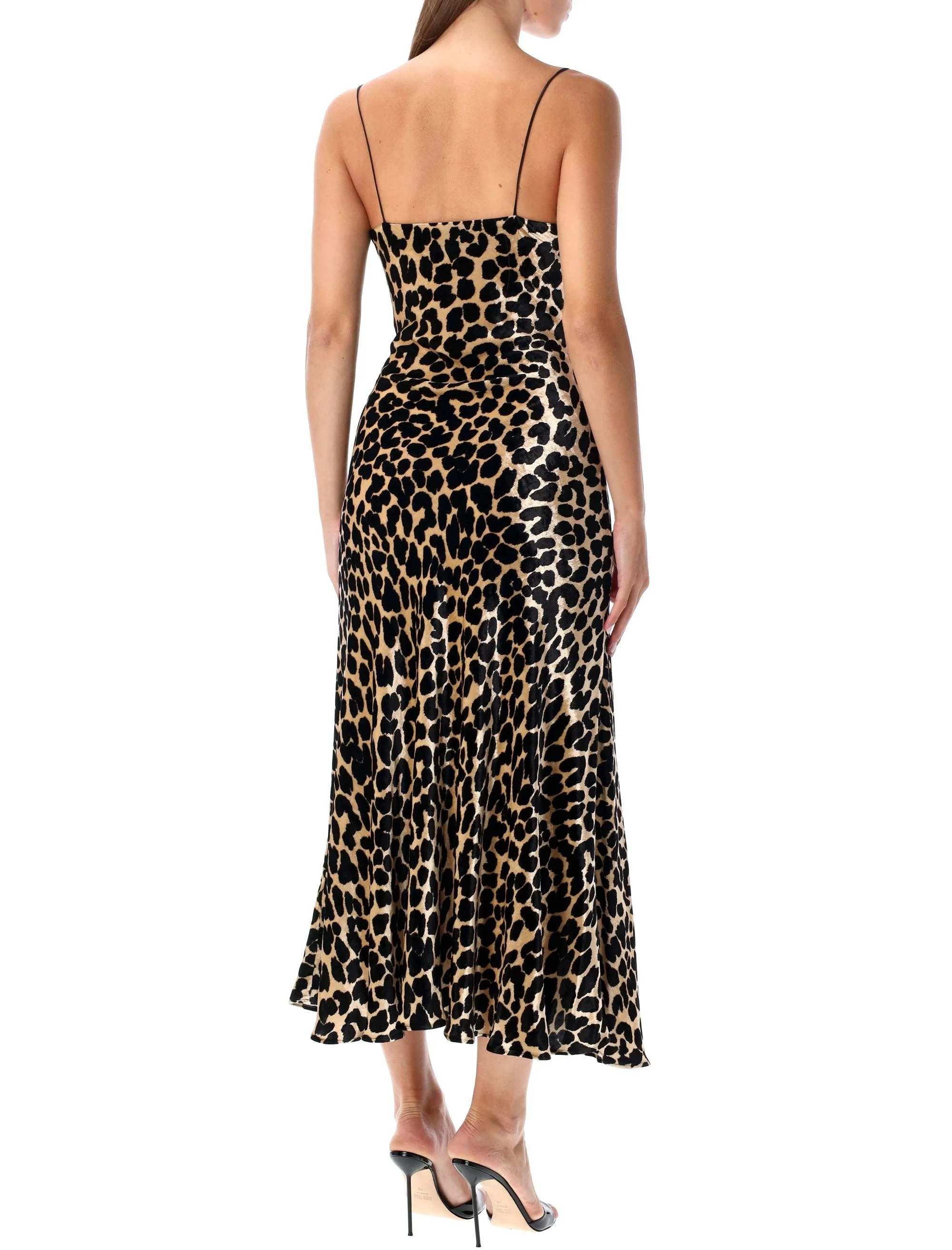 BALMAIN LEOPARD-PRINT VELVET MIDI DRESS WITH THIN STRAPS sold by Lord & Taylor product image thumbnail 2