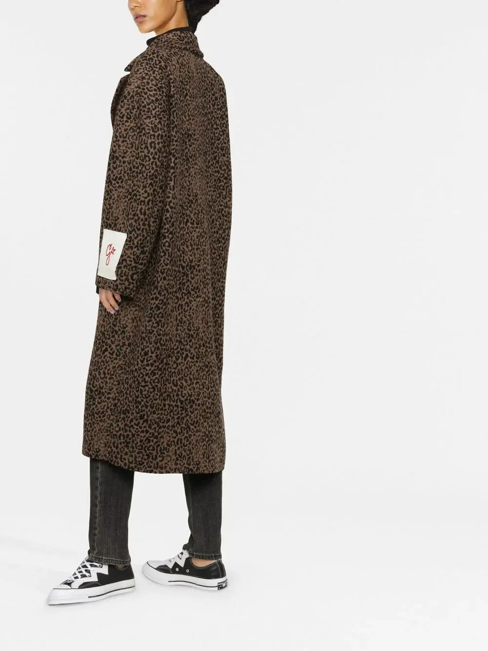 SINGLE-BREASTED COCOON COAT WITH JACQUARD MOTIF sold by Lord & Taylor product image thumbnail 3