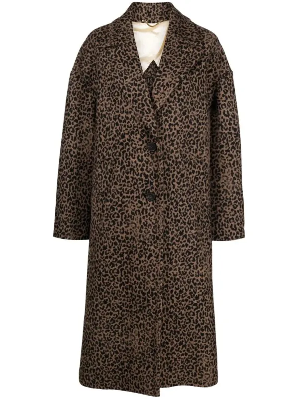 SINGLE-BREASTED COCOON COAT WITH JACQUARD MOTIF sold by Lord & Taylor