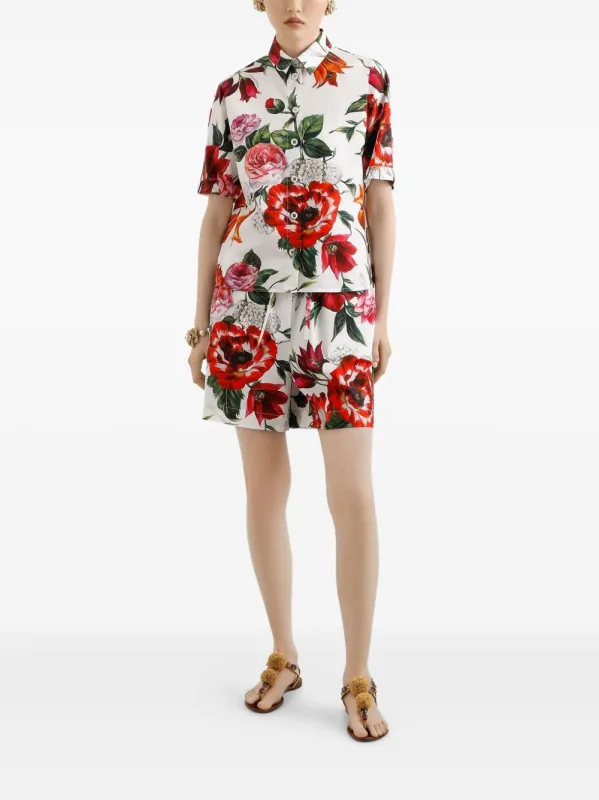 FLOWER-PRINT POPLIN SHIRT sold by Lord & Taylor