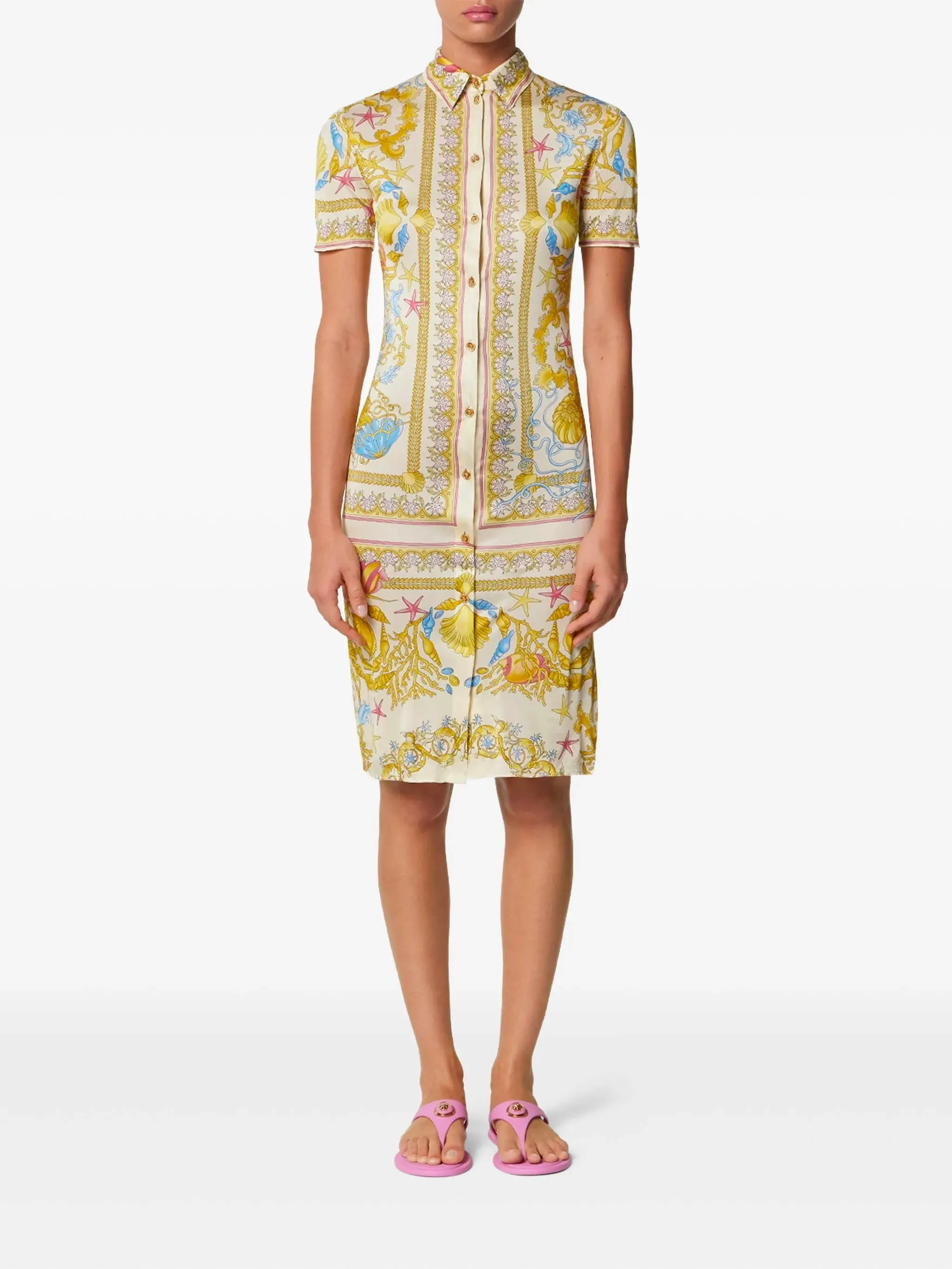 UNDERWATER BAROCCO FITTED MIDI SHIRT DRESS sold by Lord & Taylor product image thumbnail 3
